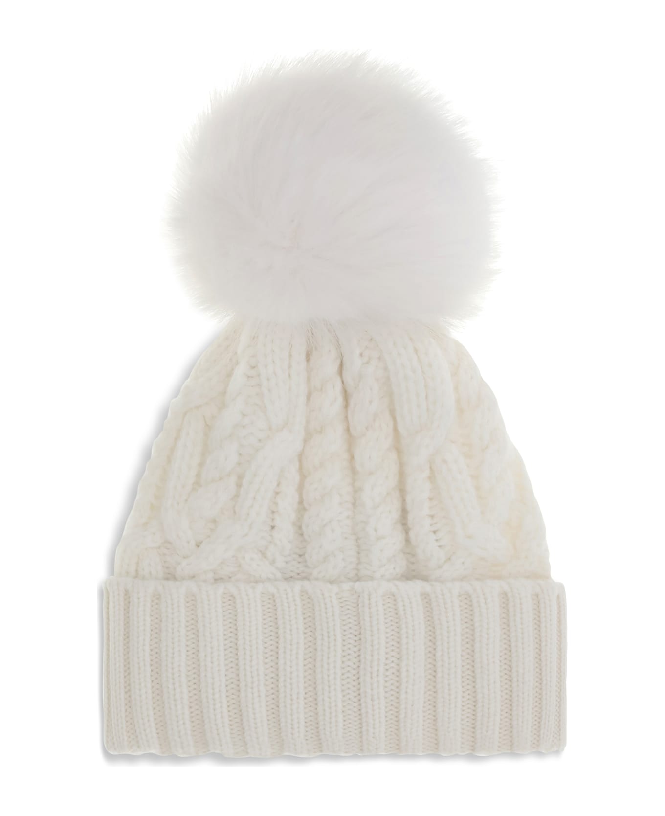 Moncler Cashmere Blend Hat With Pom-pon