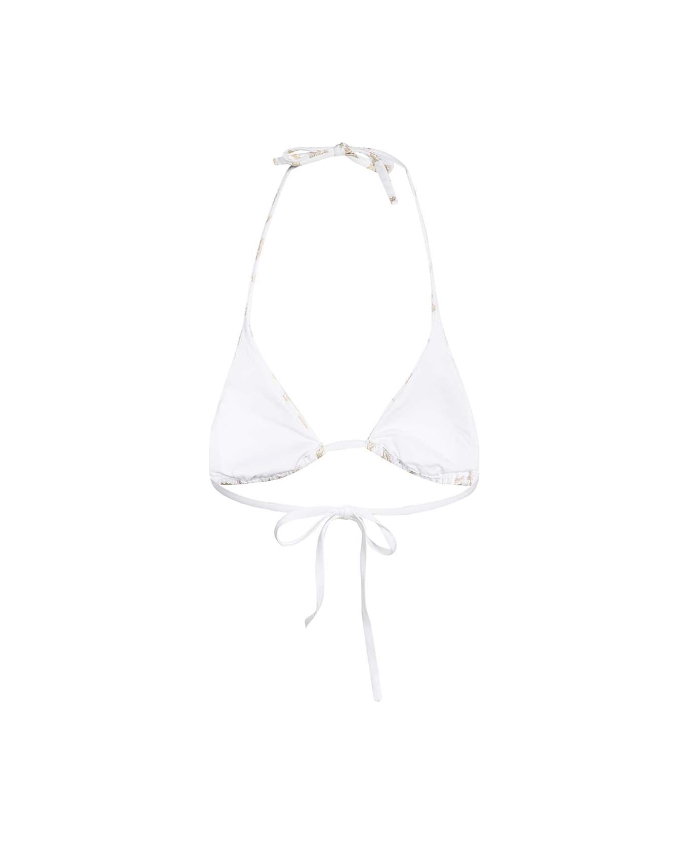 Max Mara Triangle Bikini Top - White