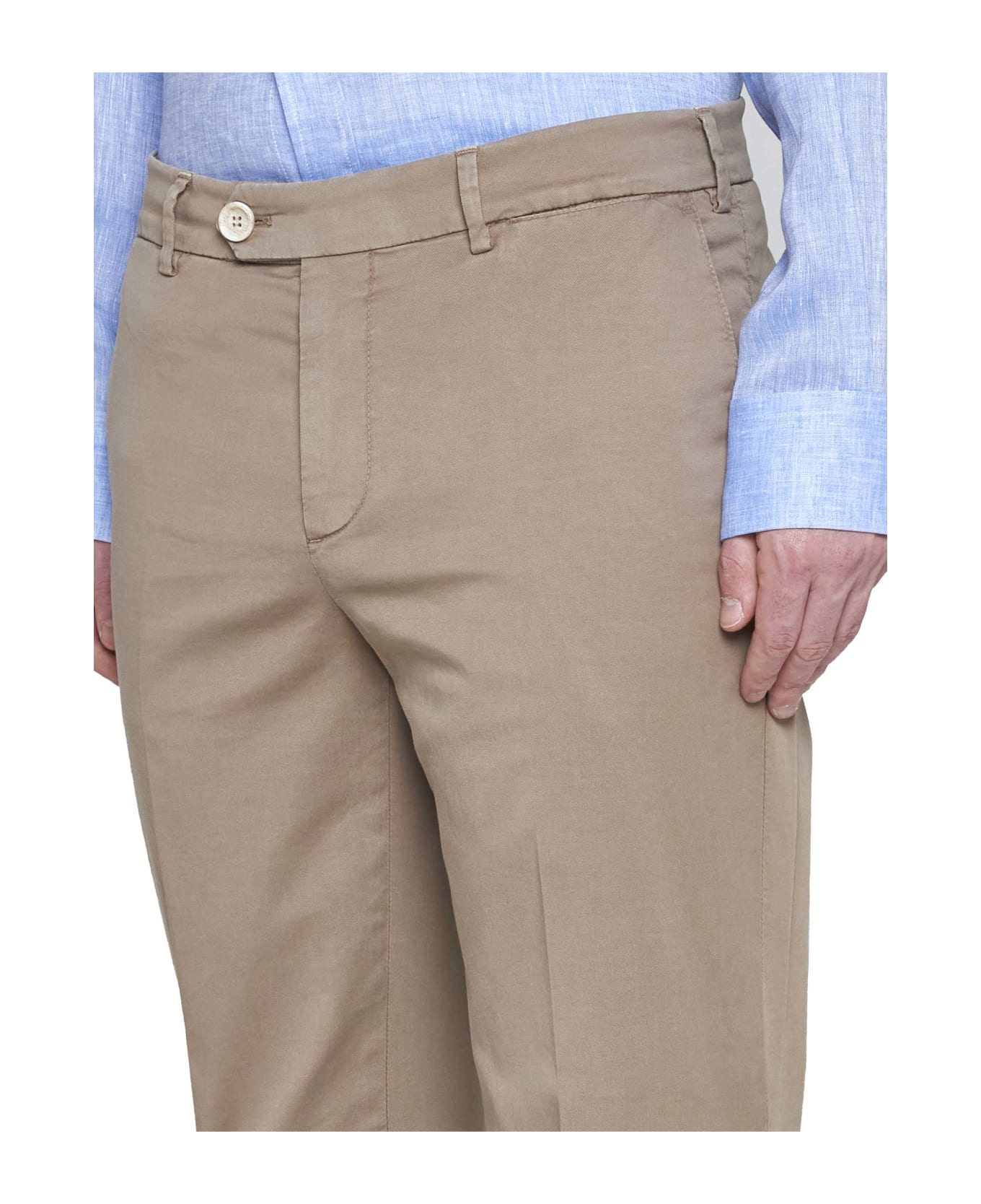 Brunello Cucinelli Garment-dyed Trousers - Beige
