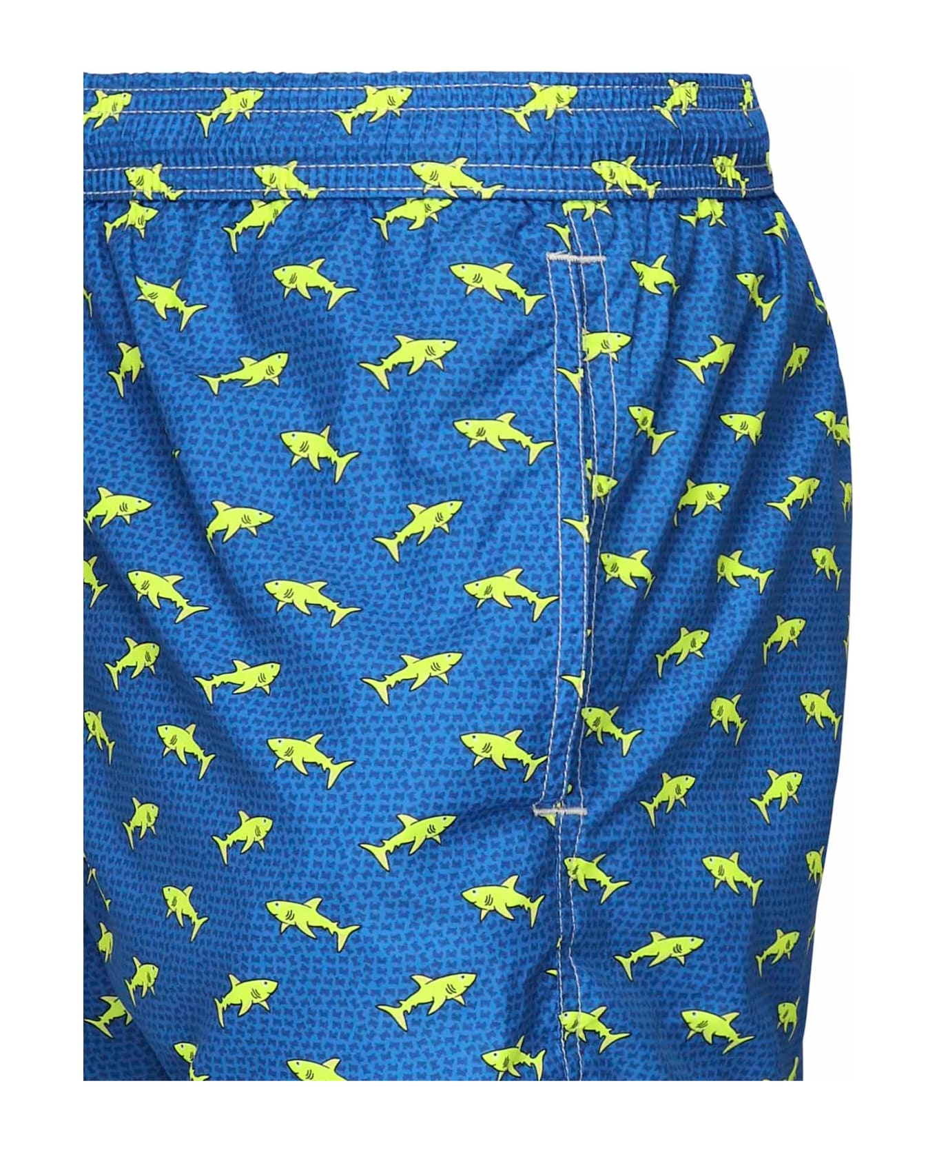 MC2 Saint Barth Printed Swimsuit - Blue/Lime