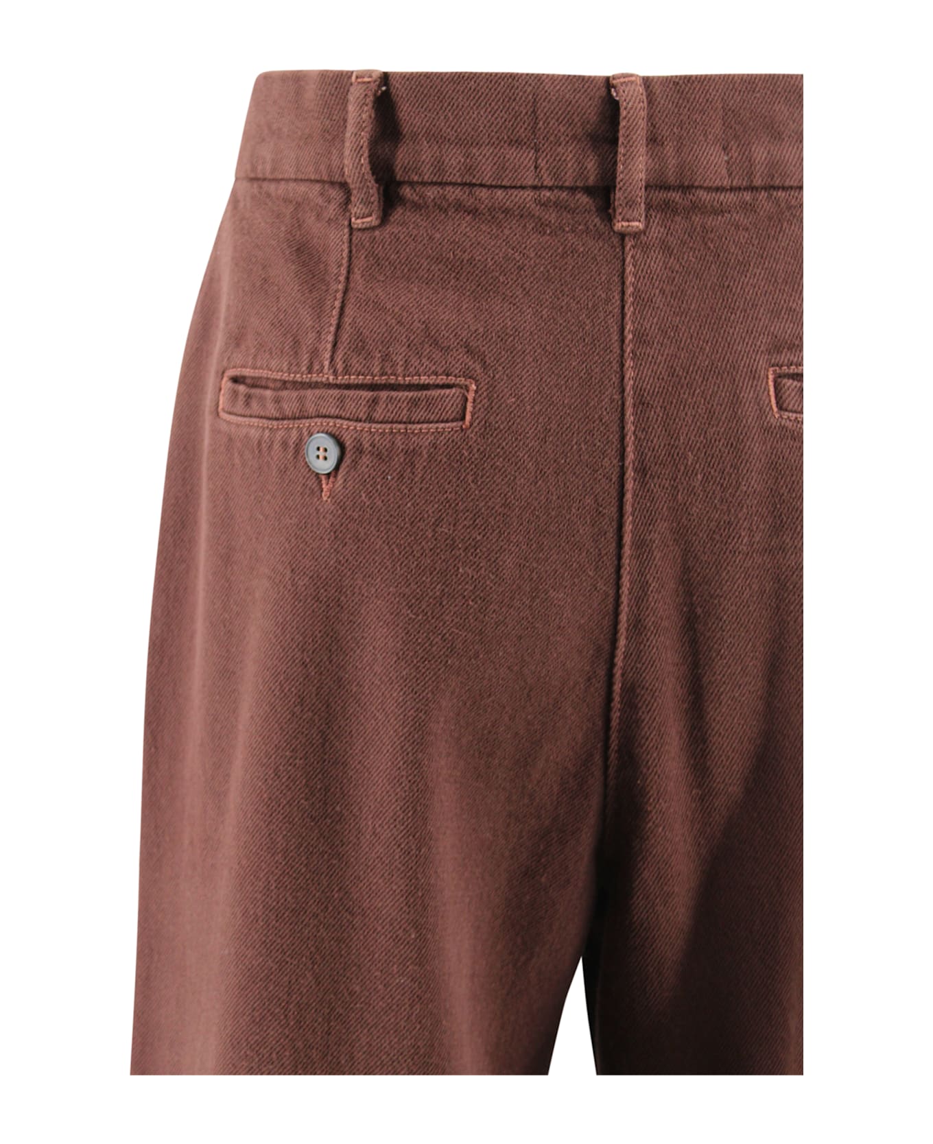 Weekend Max Mara Chocolate Brown Cotton Bull Trousers - Cioccolato