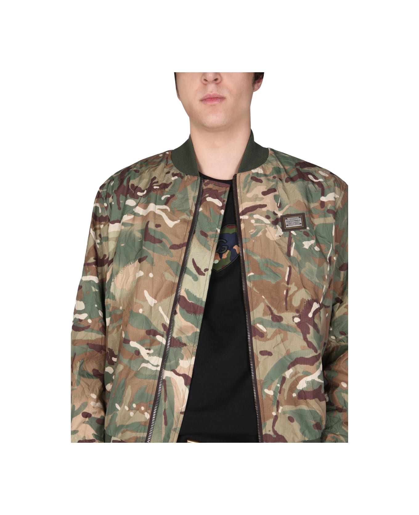 Dolce & Gabbana Camouflage Print Jacket - MULTICOLOUR