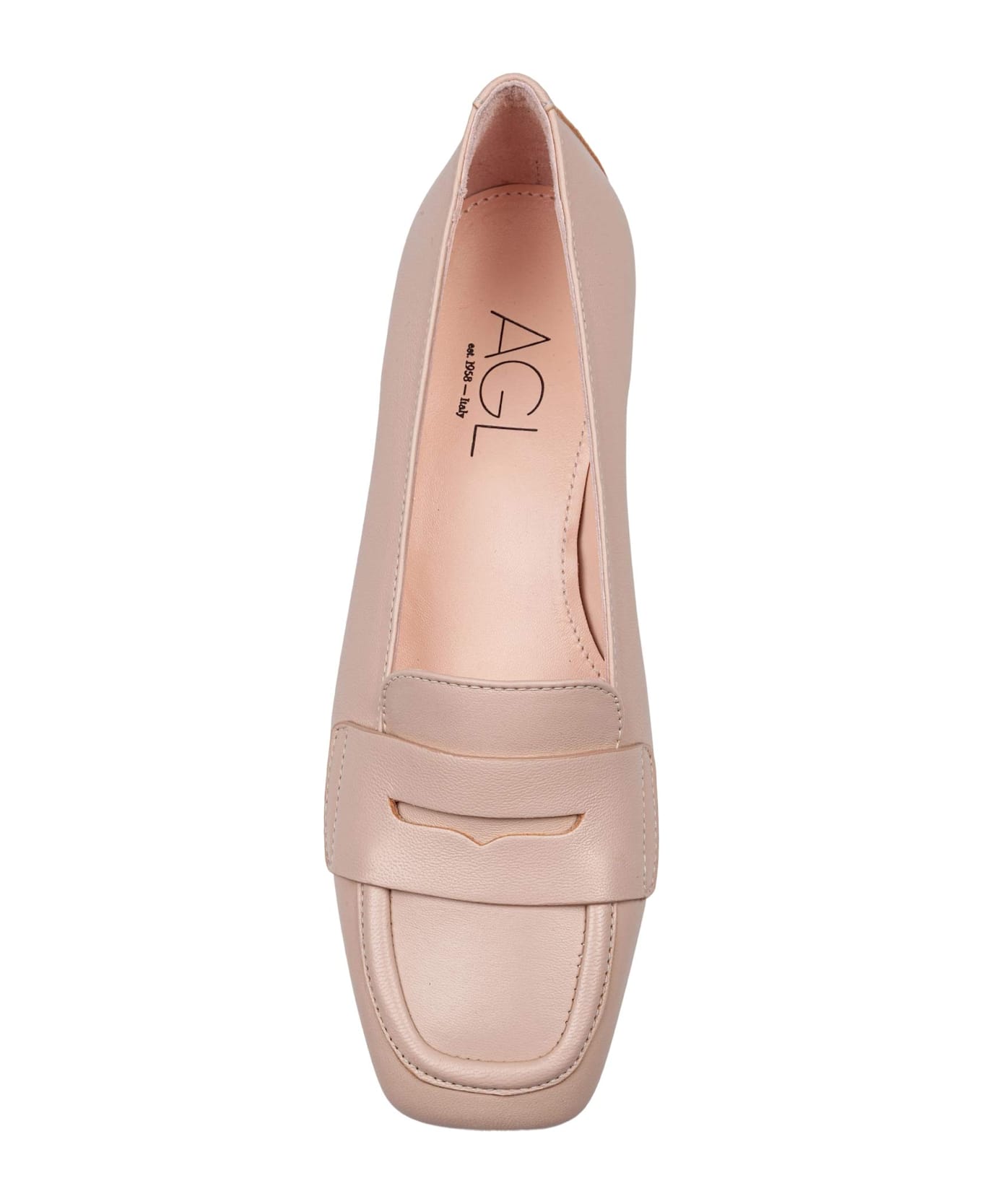 AGL Angie Leather Moccasins Nude Color - Ghibli 