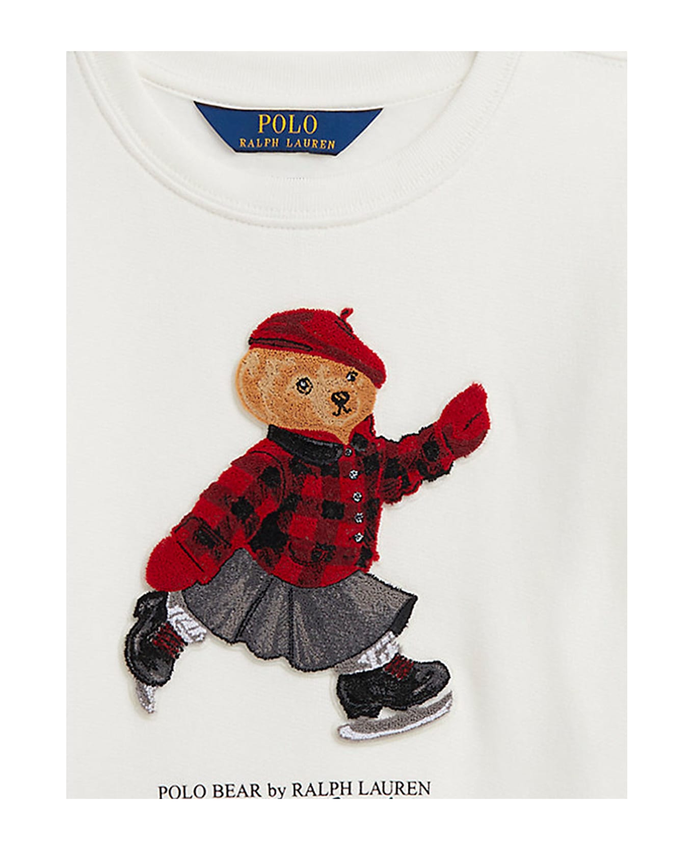 Polo Ralph Lauren Cotton Sweatshirt With Polo Bear Print - White