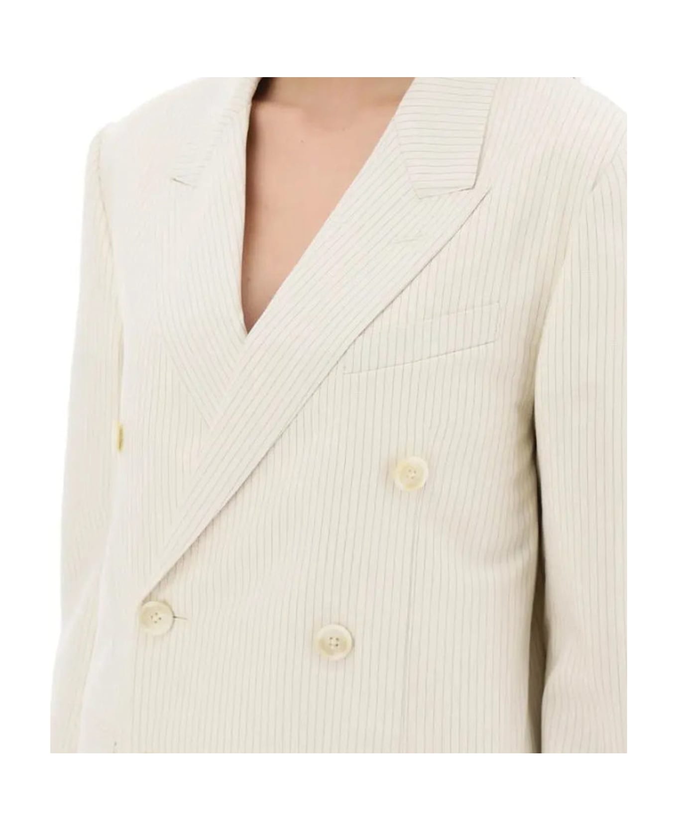 Celine Double-breasted Jacket - Beige