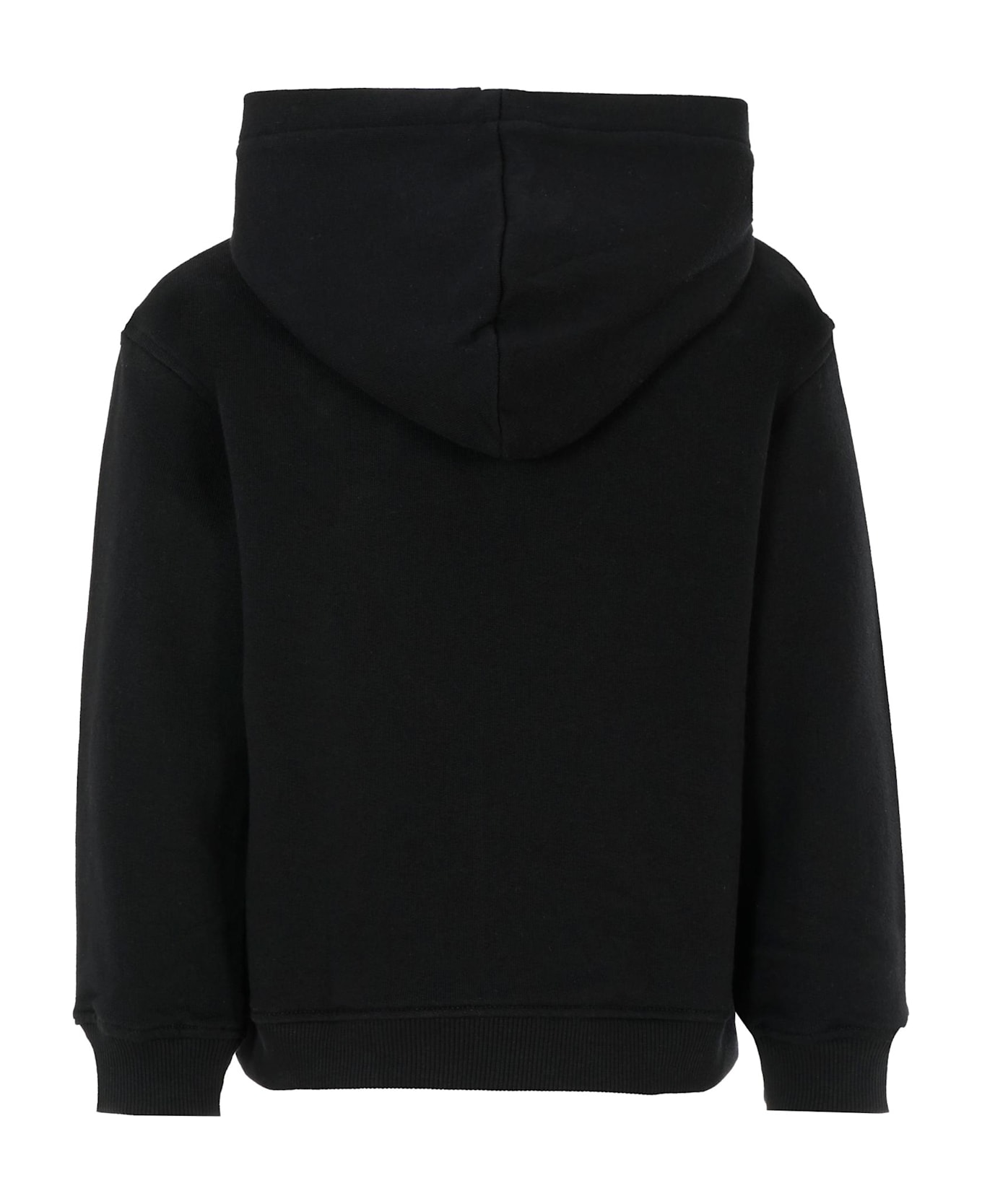 Moschino Black Sweatshirt For Kids With Logo - Black