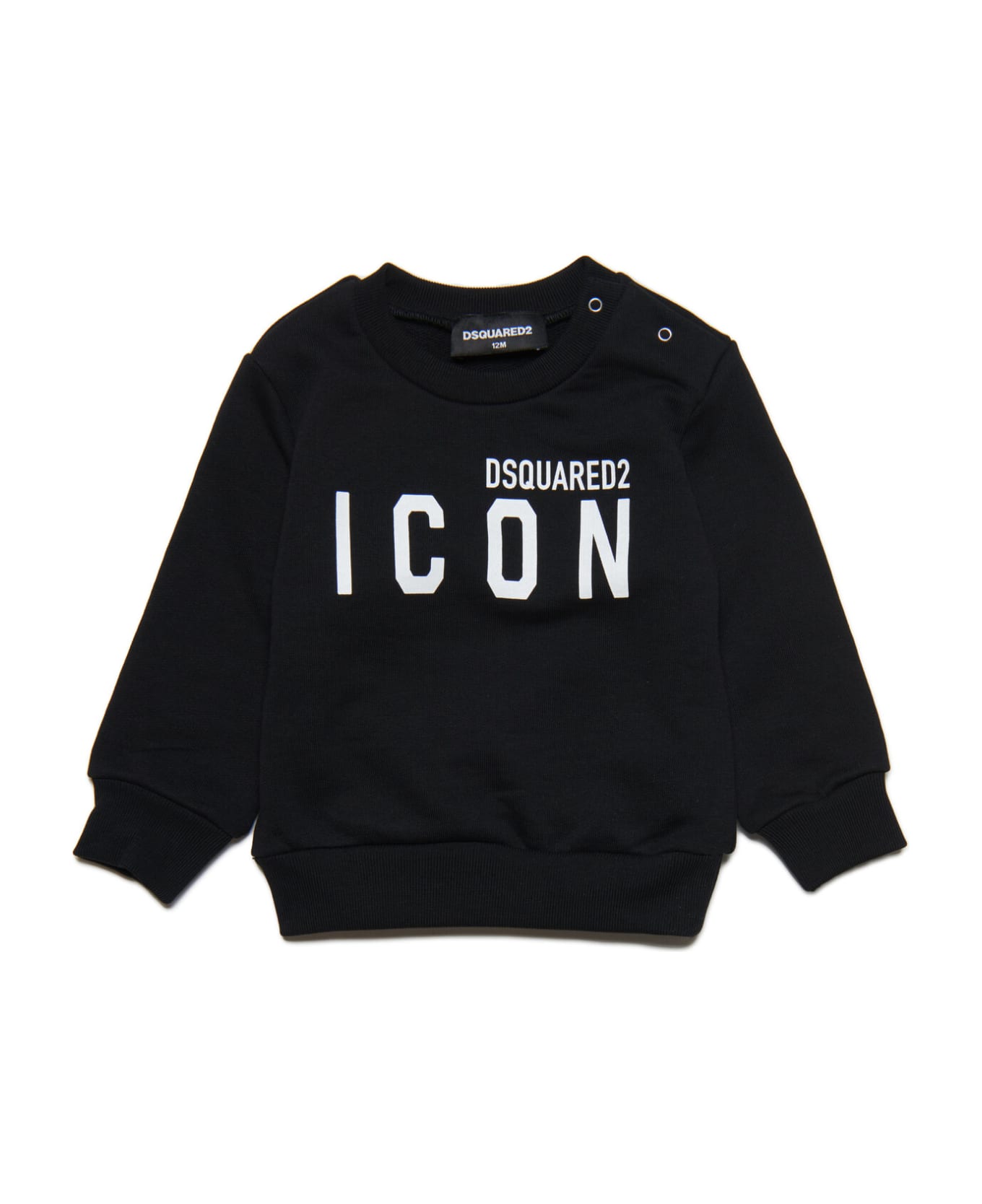 Dsquared2 D2s713b-icon Sweat-shirt Dsquared Black Cotton Sweatshirt With Icon Logo - Black