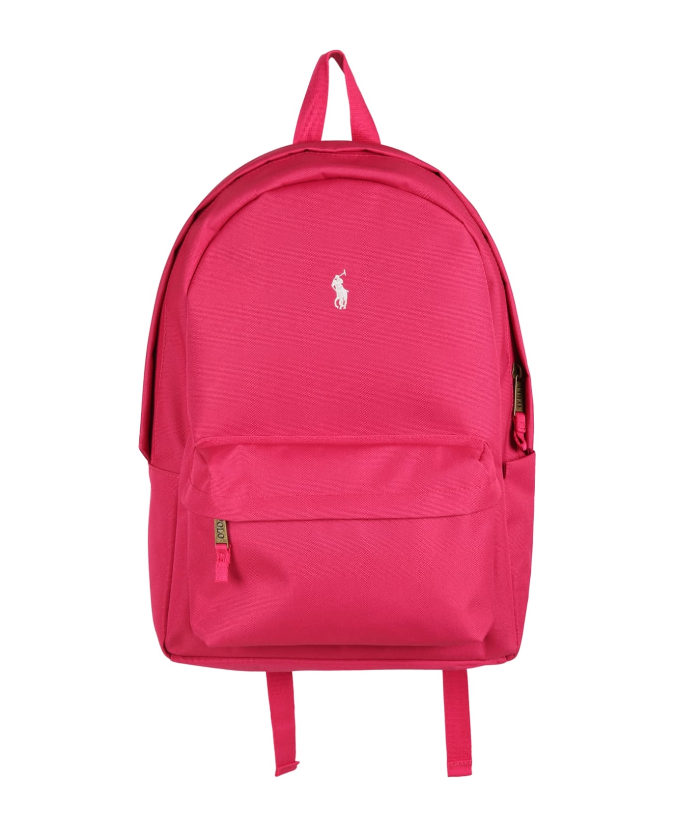 Ralph Lauren Fuchsia Backpack For Girl With Iconic Pony Logo - Fuchsia
