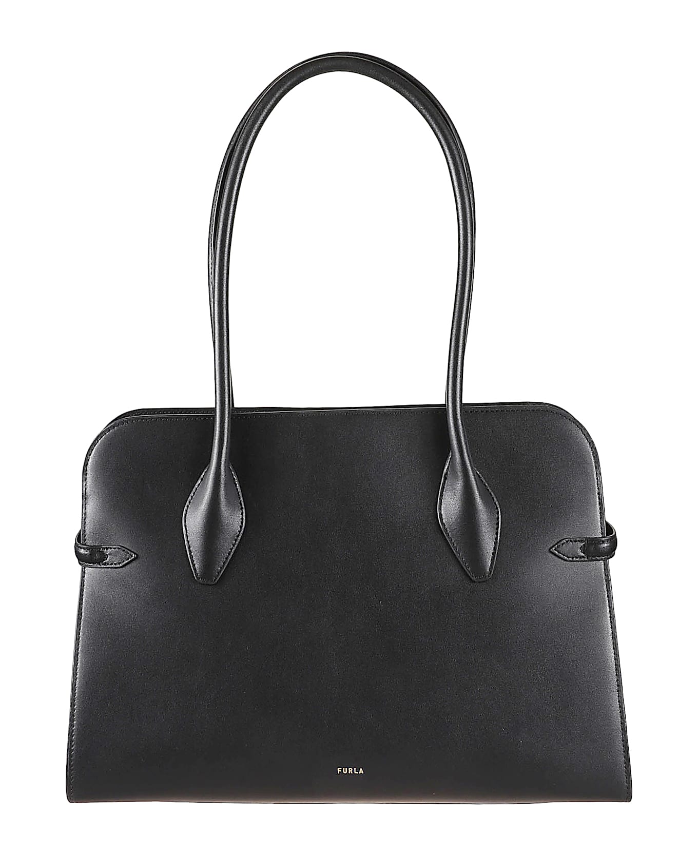 Furla Round Top Handle Handbag - Black