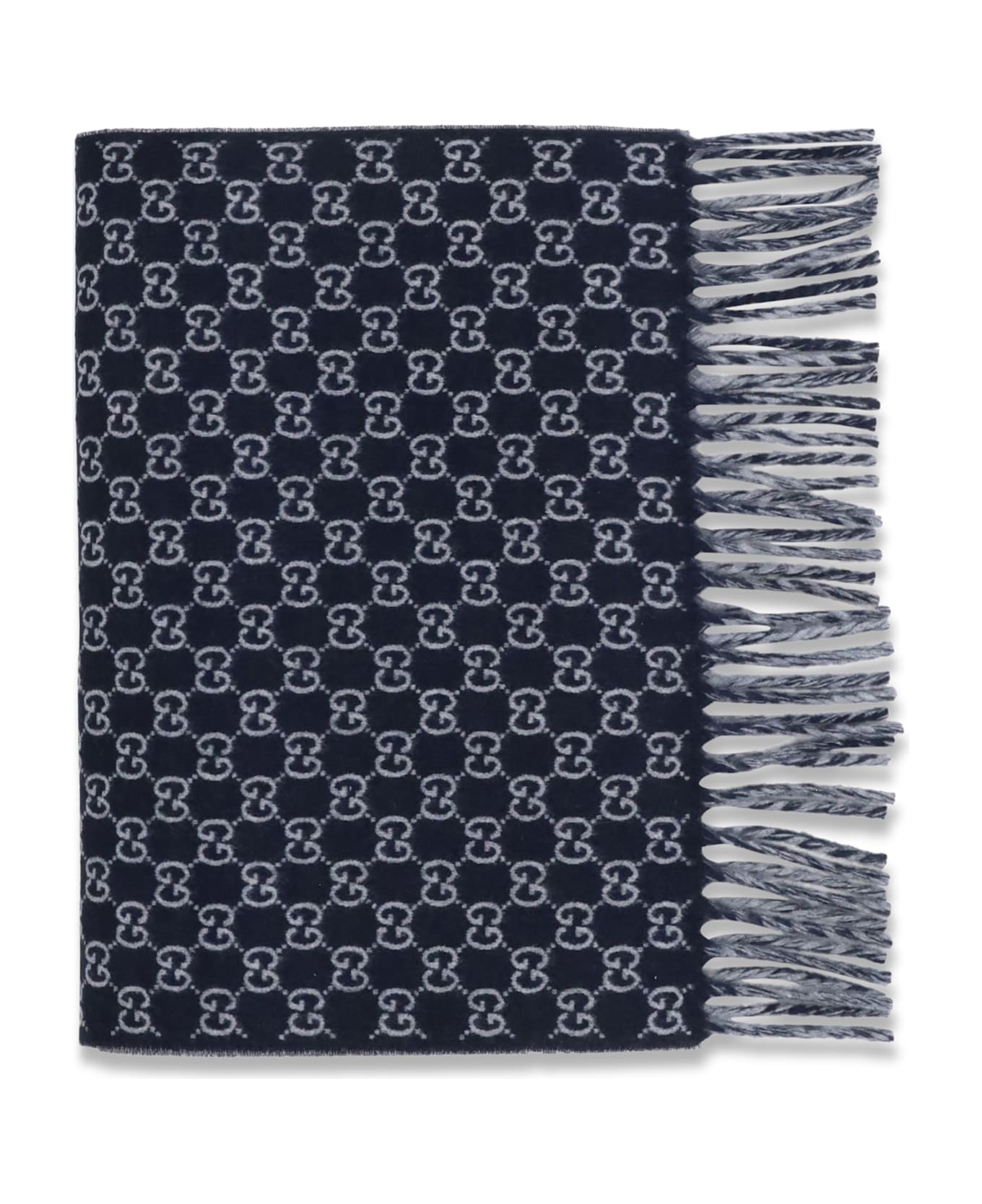 Gucci Wool And Cashmere Scarf With A Gradient Gg Motif