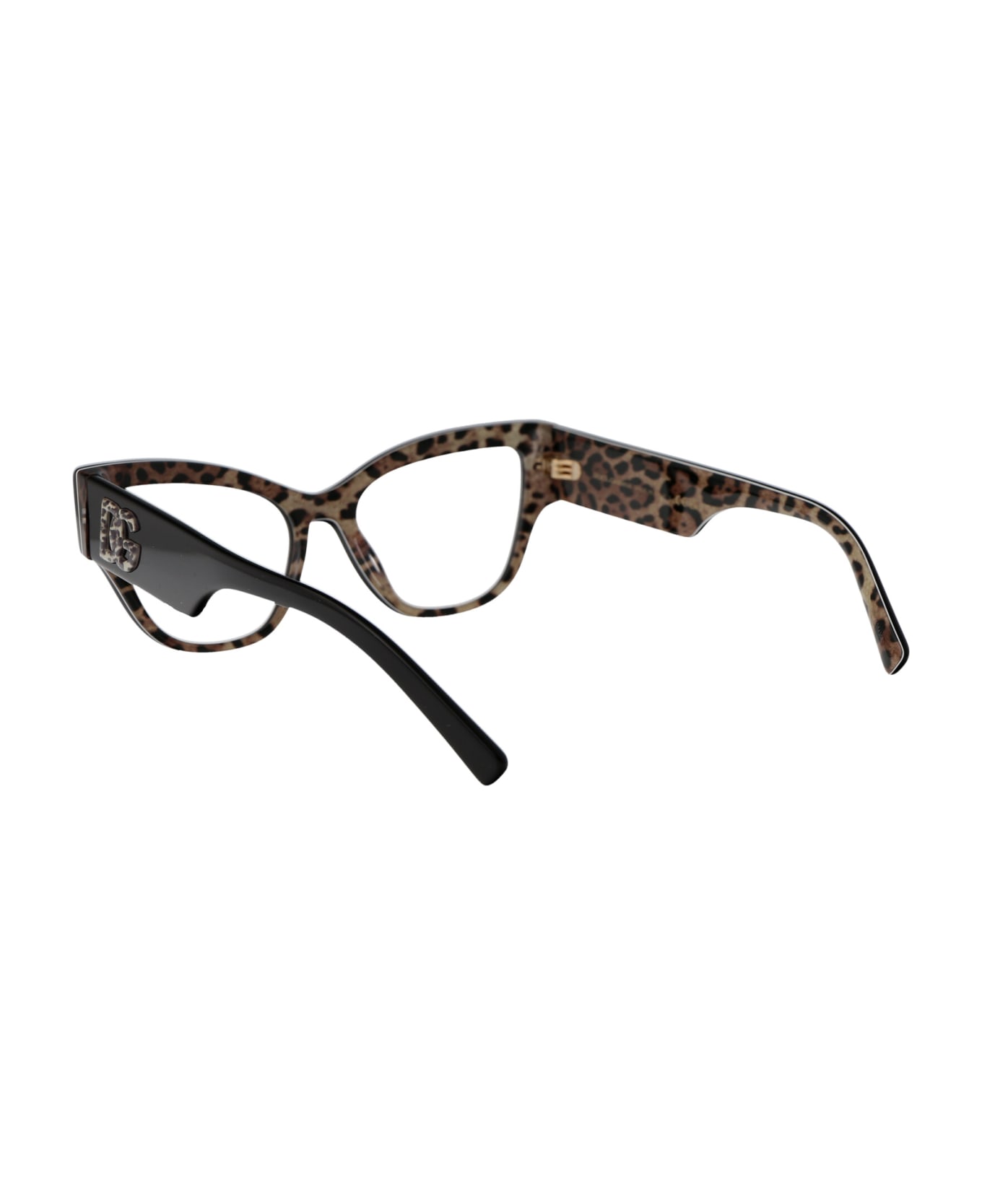 Dolce & Gabbana Eyewear 0dg3378 Glasses - 3299 Black On Leo Brown