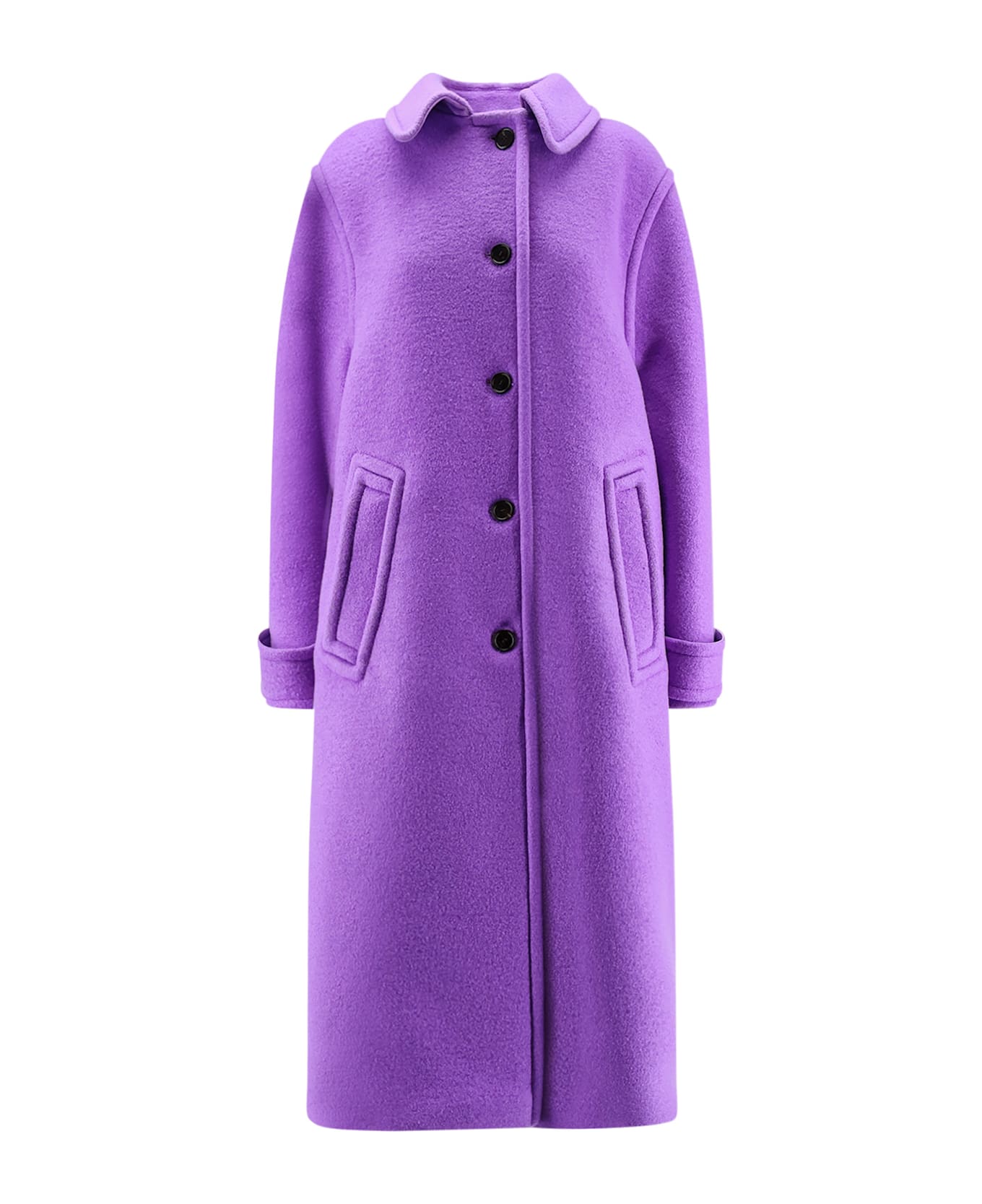 Gucci Compact Cashmere Wool Coat - NEW MAGIC PURPLE