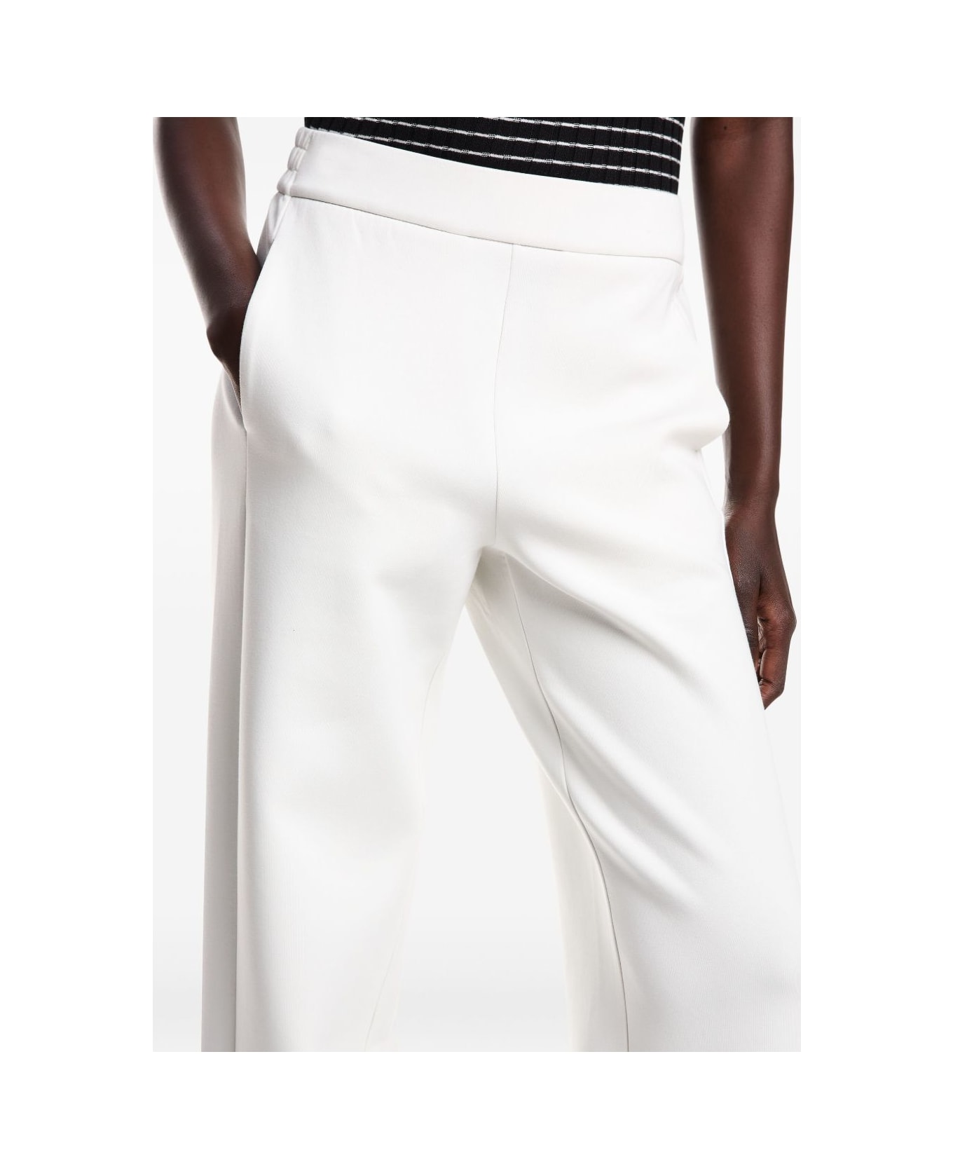 Emporio Armani Straight-leg Trousers - Ivory
