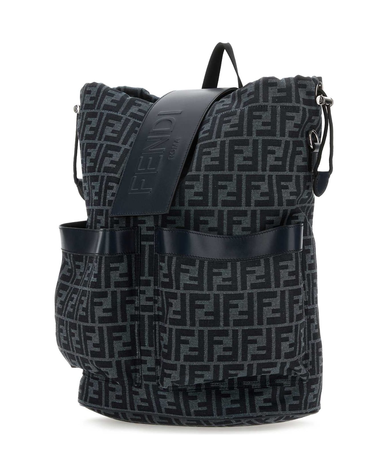 Fendi Embroidered Fabric Small Strike Backpack - DENIMBLUBLUSCRP