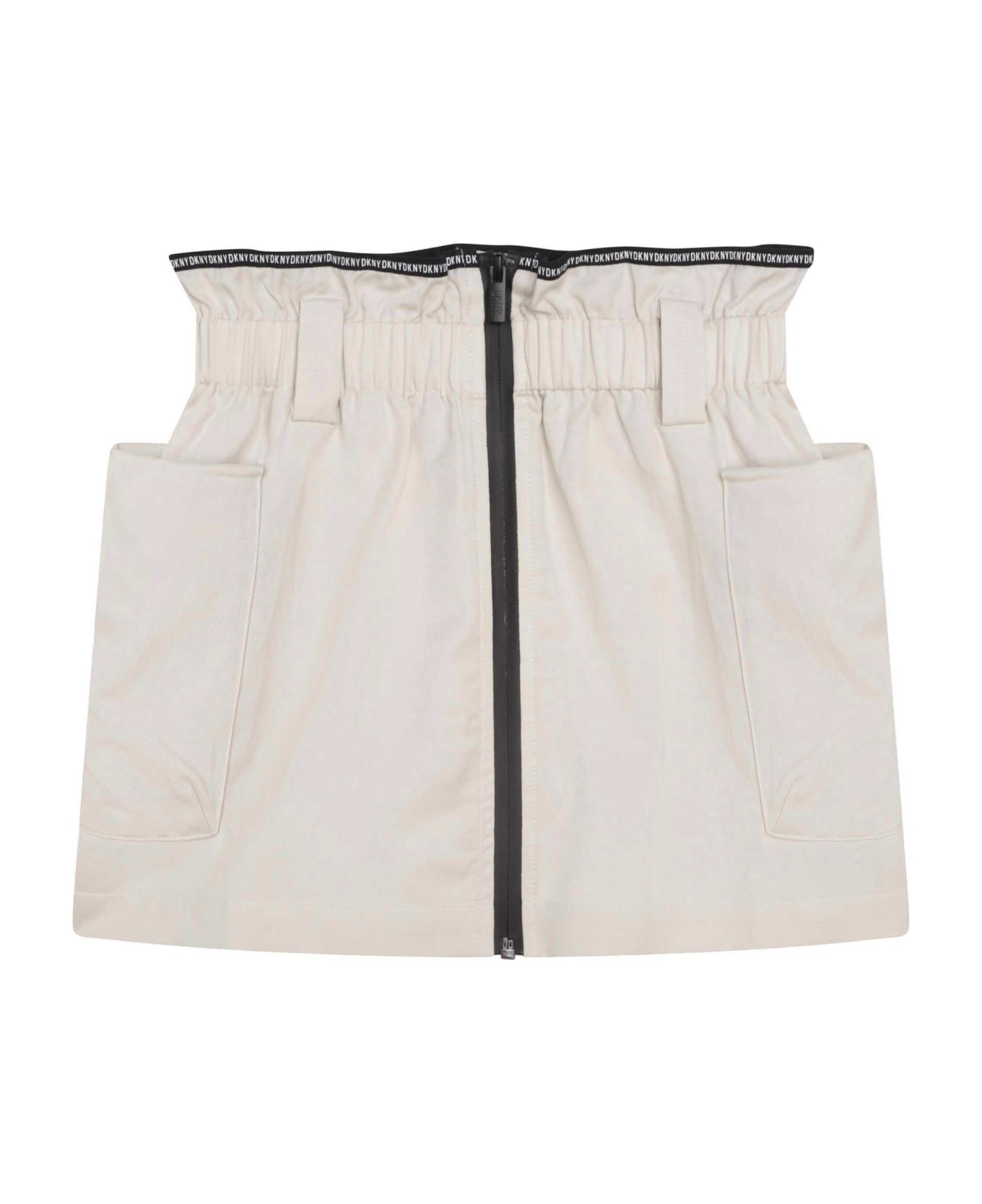 DKNY Belted Skirt - White