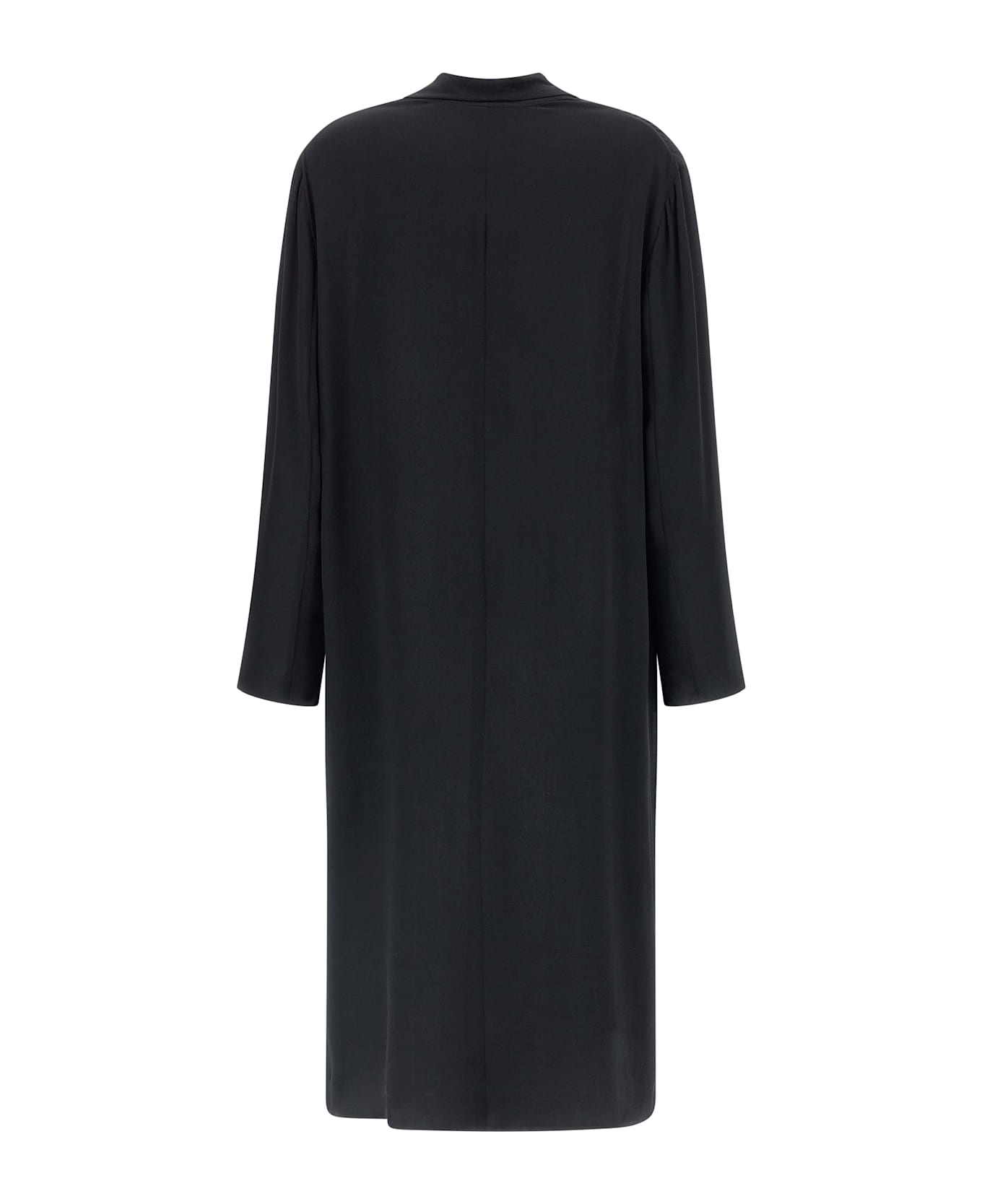 Alberta Ferretti Silk Georgette Coat - Black  