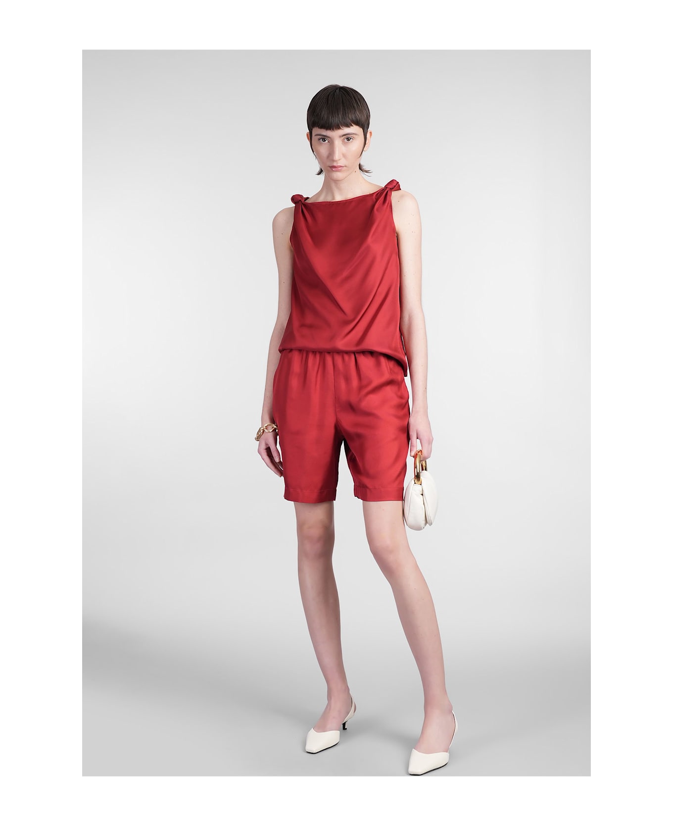 Loulou Studio Remy Topwear In Red Silk - red