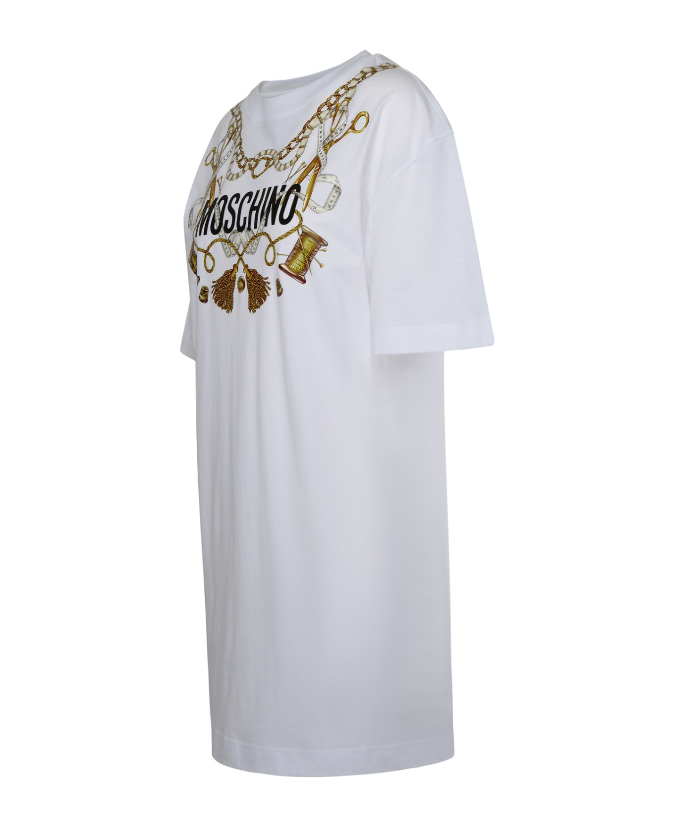 Moschino White Cotton Dress - White