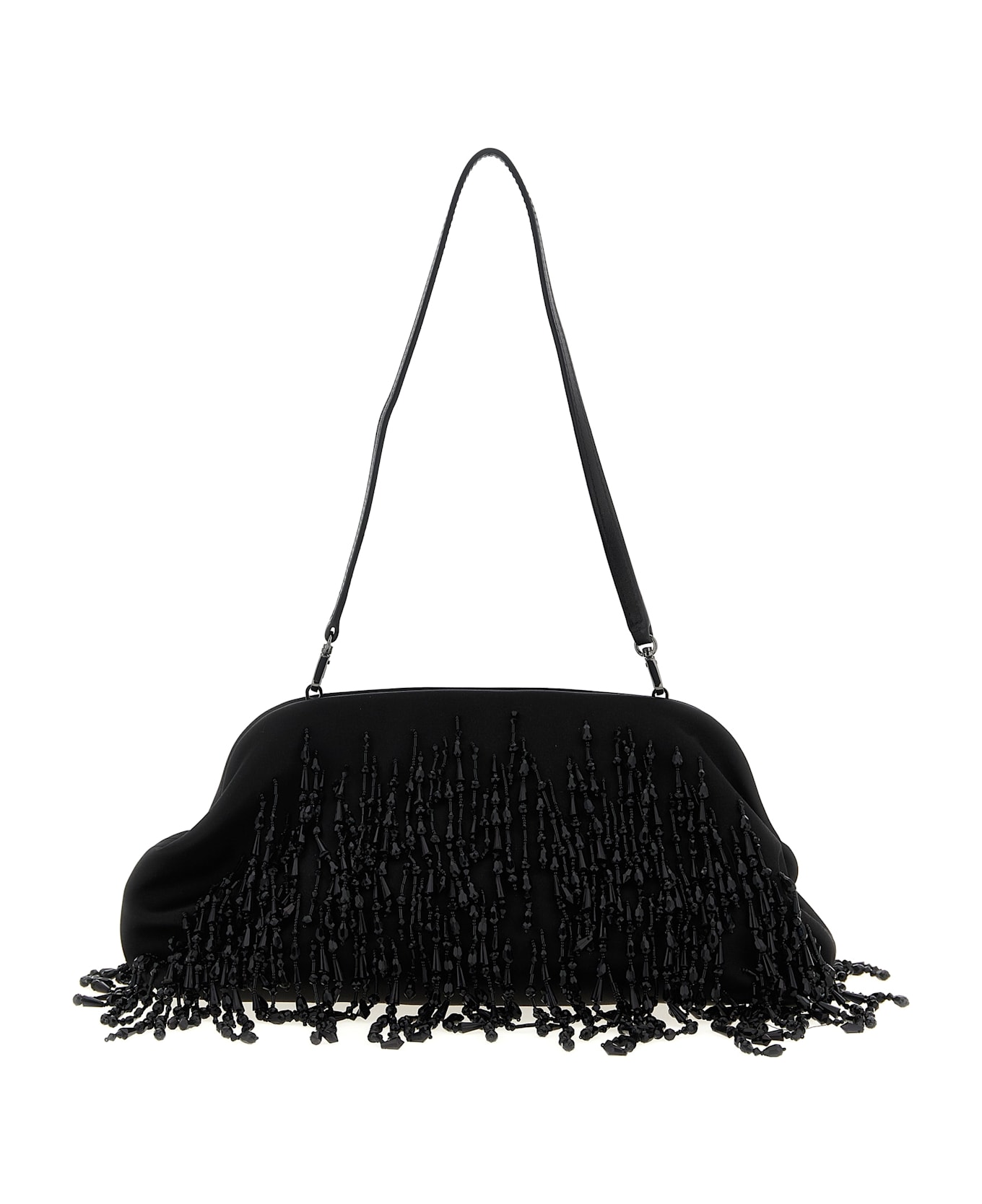 Alberta Ferretti Satin Clutch - Black  