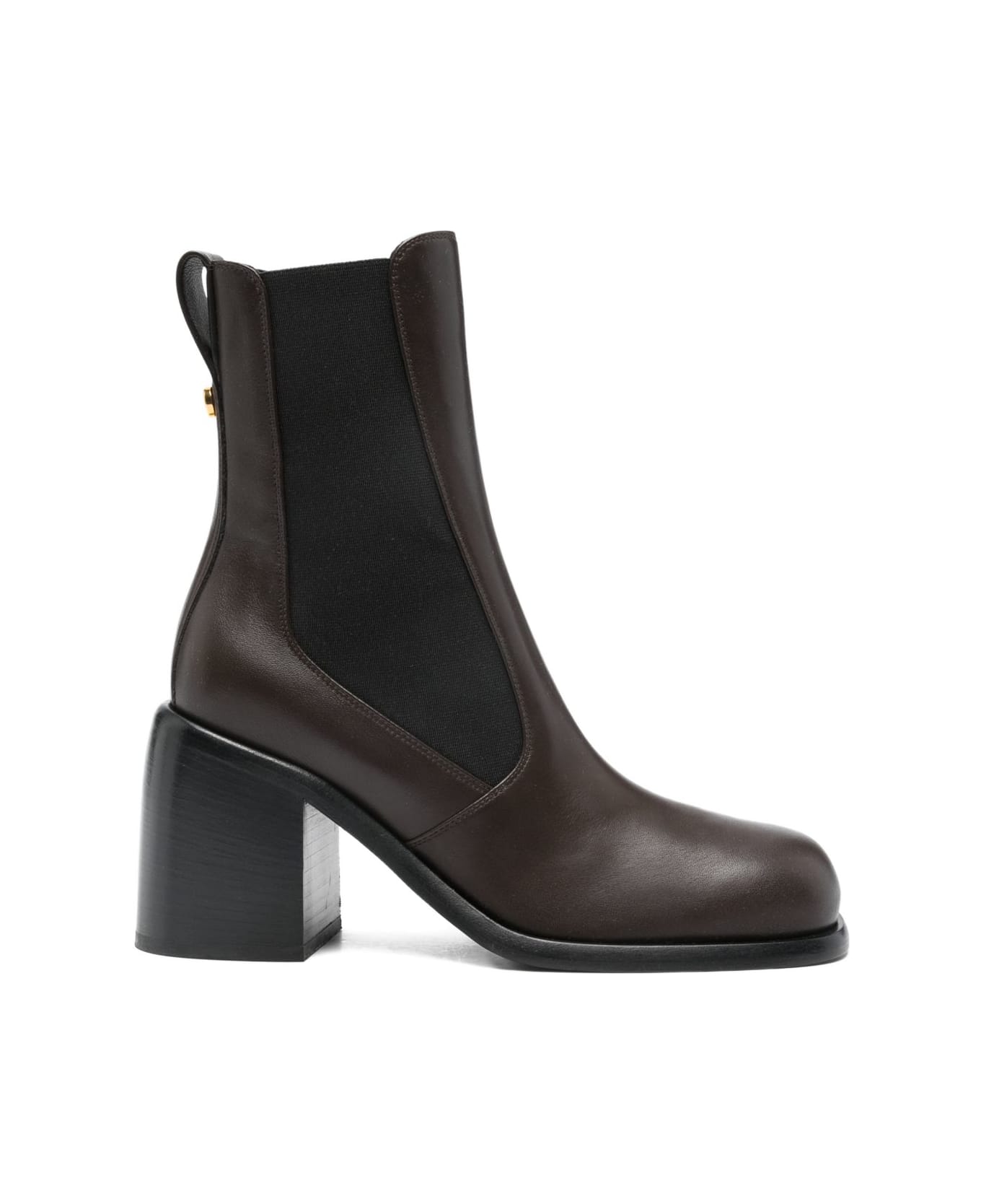 Sergio Rossi Leather Heel Boots - Brown