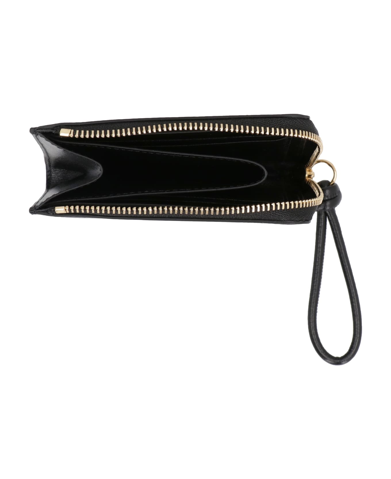 Jil Sander Giro Leather Card Holder - black