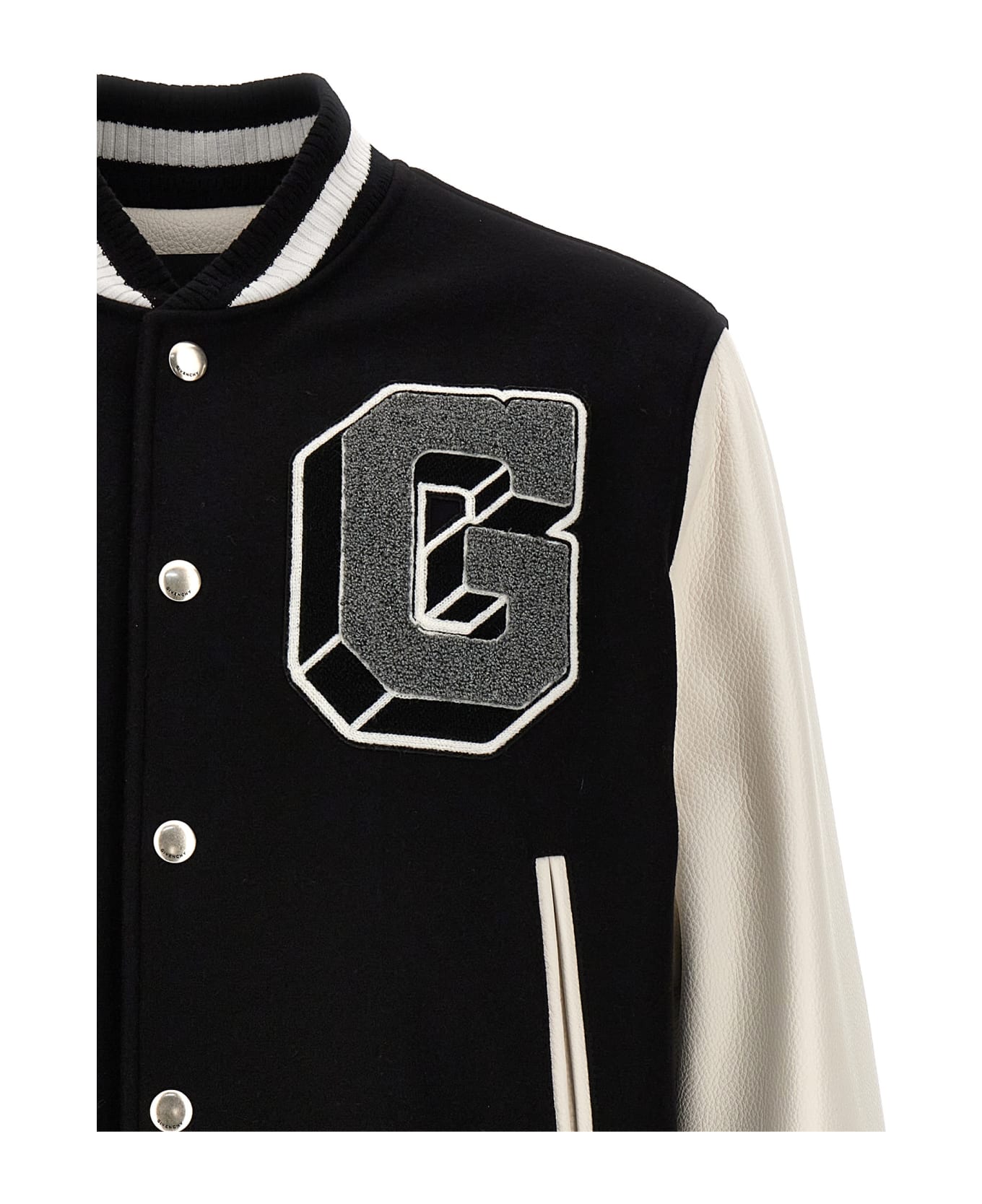 Givenchy Patches And Embroidery Bomber Jacket - White/Black ジャケット
