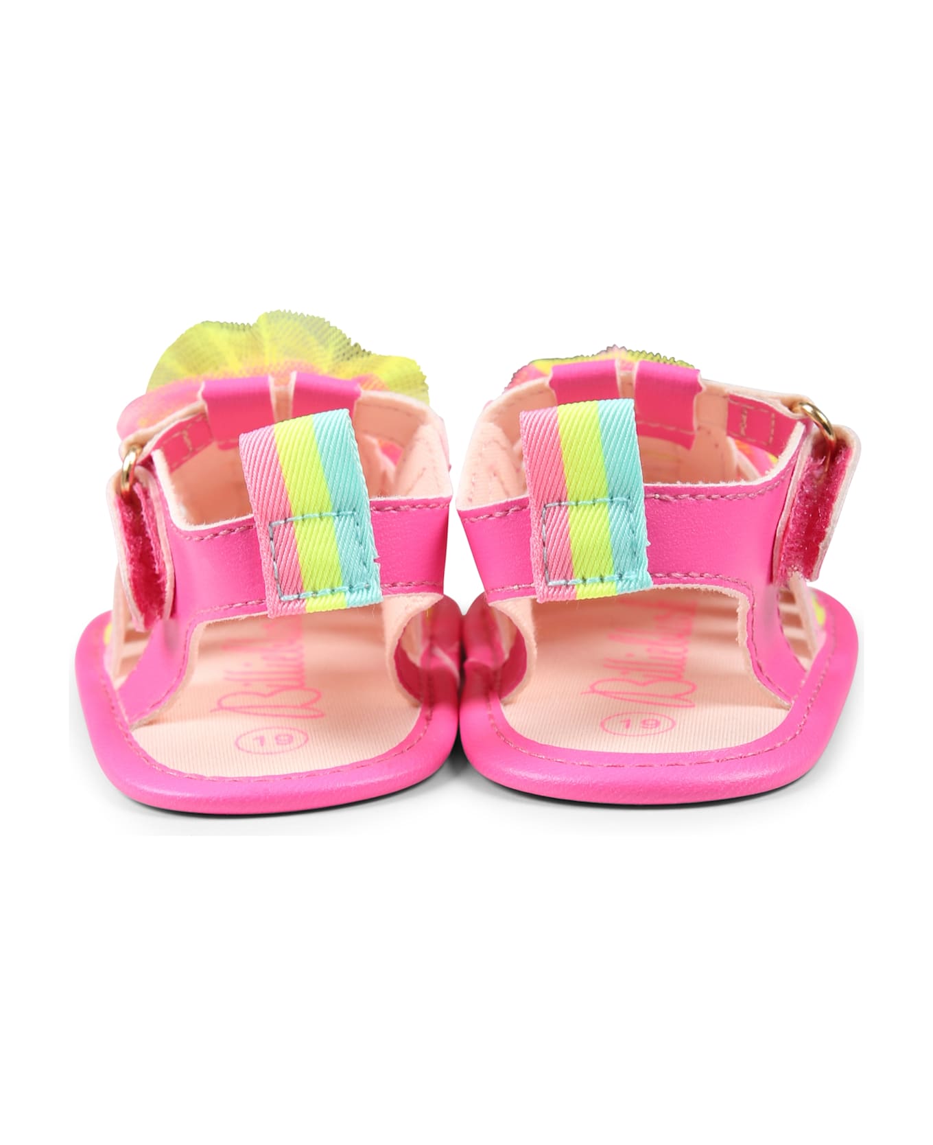Billieblush Fuchsia Sandals For Baby Girl With Ruffles - Fuchsia