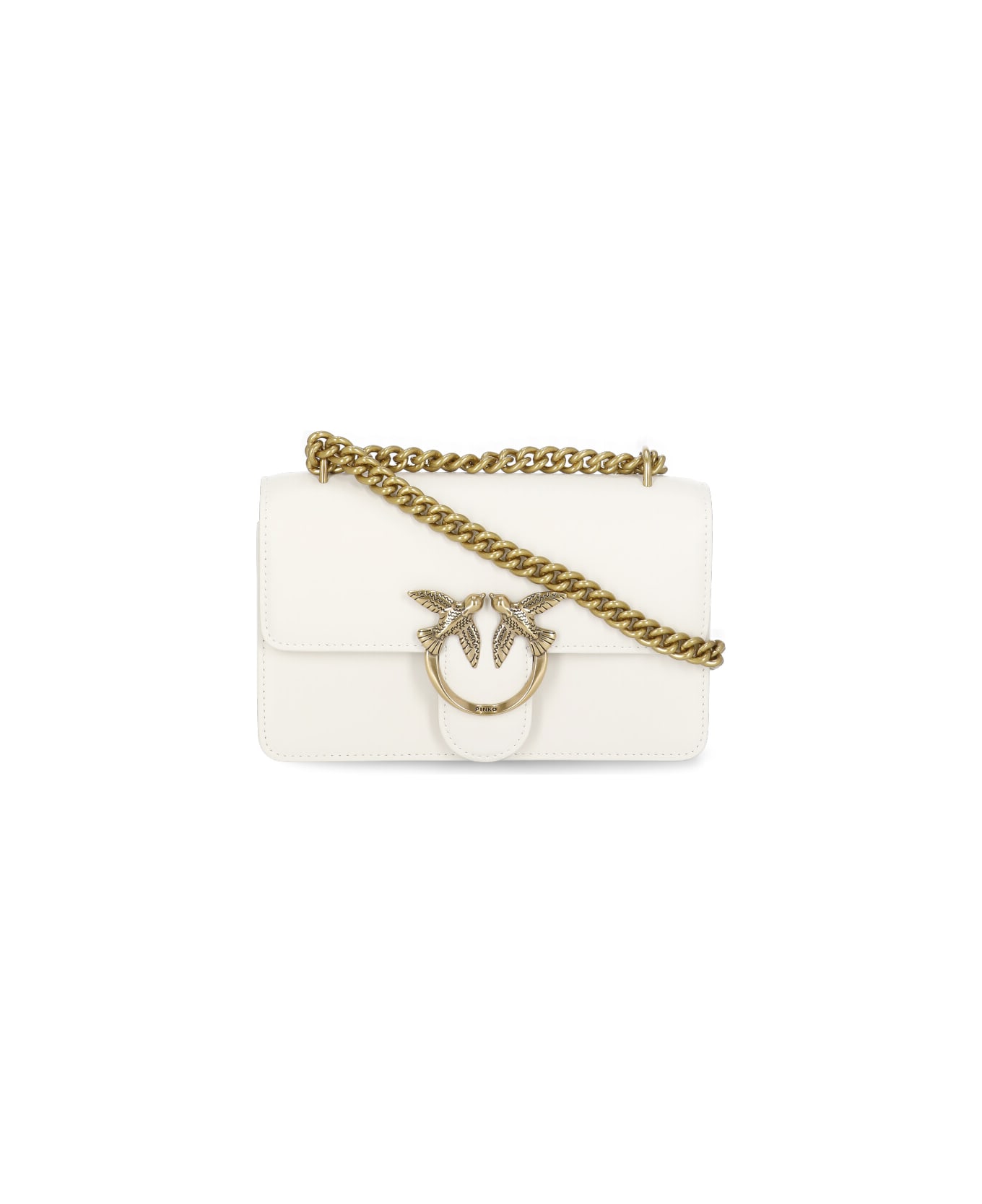 Pinko Love One Mini Shoulder Bag - White