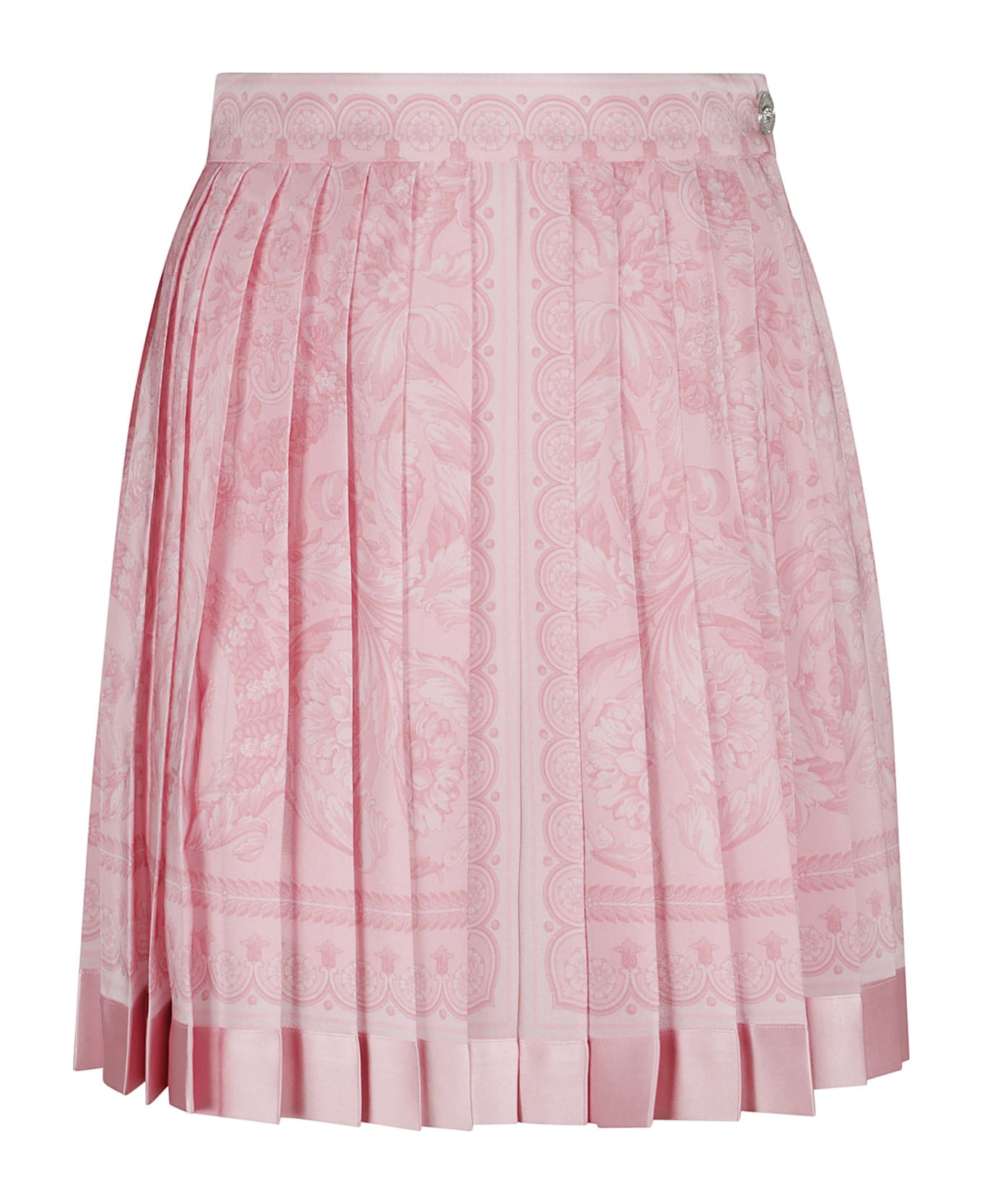 Versace Baroque Print Crepe Skirt - Pale Pink