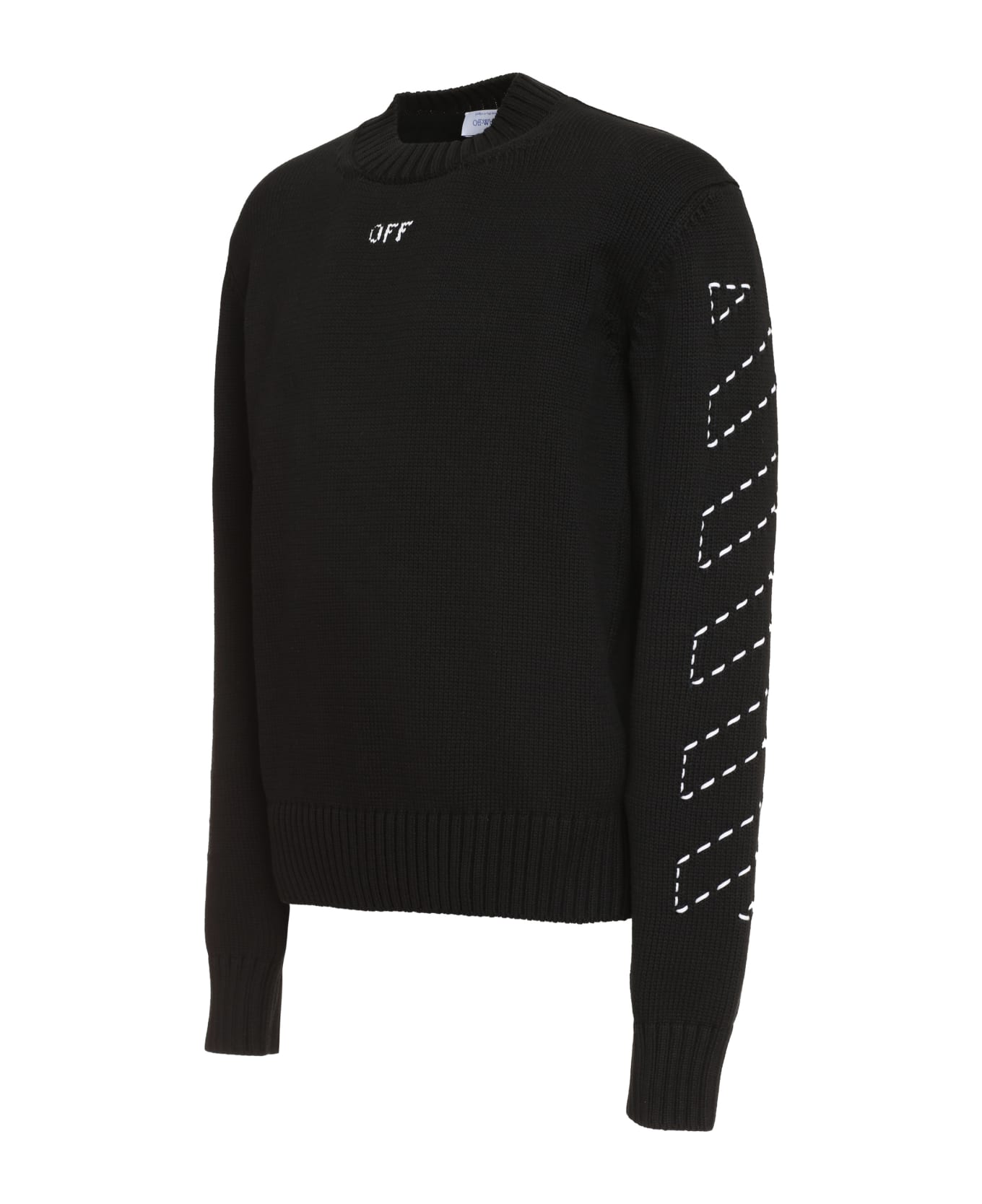 Off-White Stitch Arrows Diags Sweater - black ニットウェア