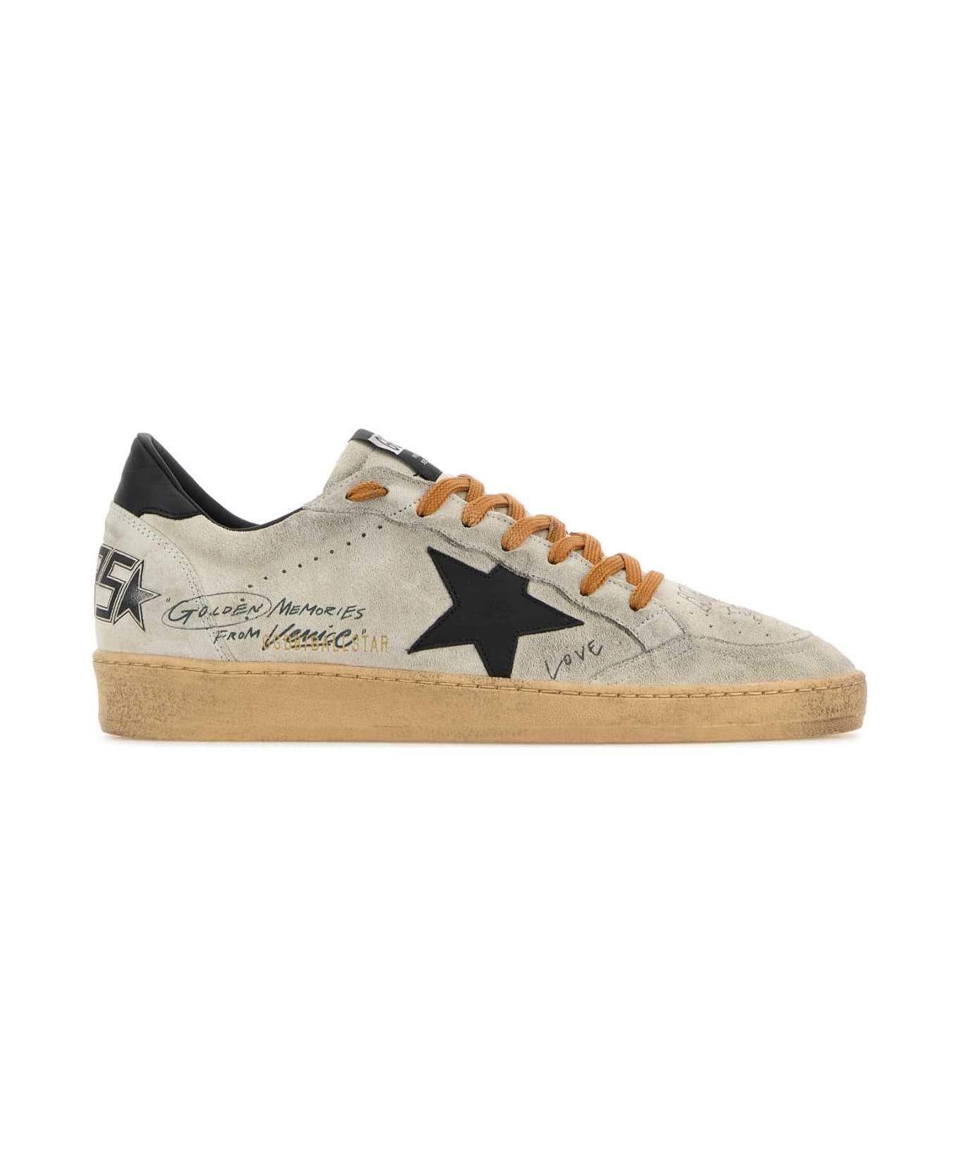 Golden Goose Grey Suede Ball Star Sneakers - GREYBLACK