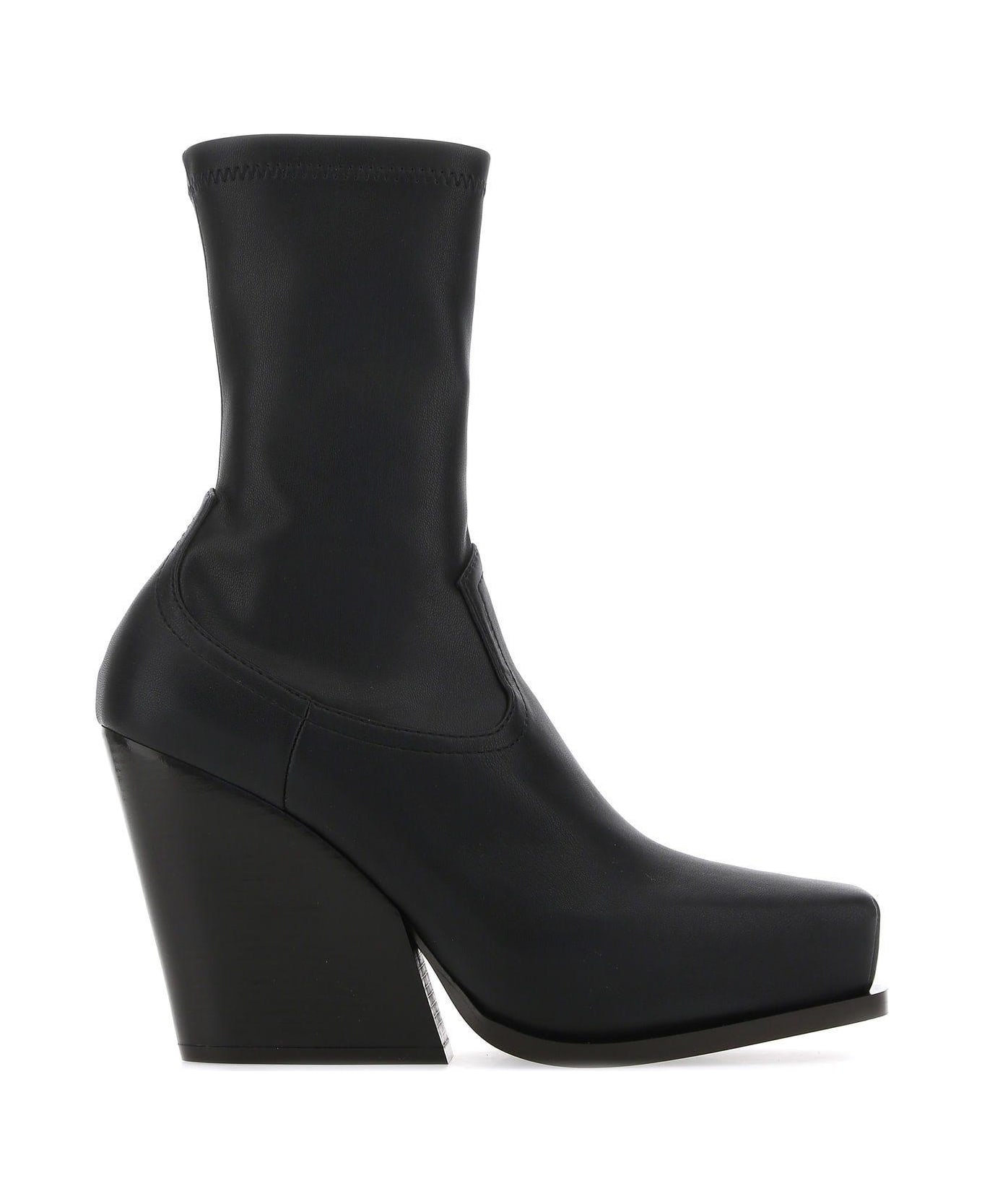Stella McCartney Black Alter Mat Cowboy Ankle Boots - Black