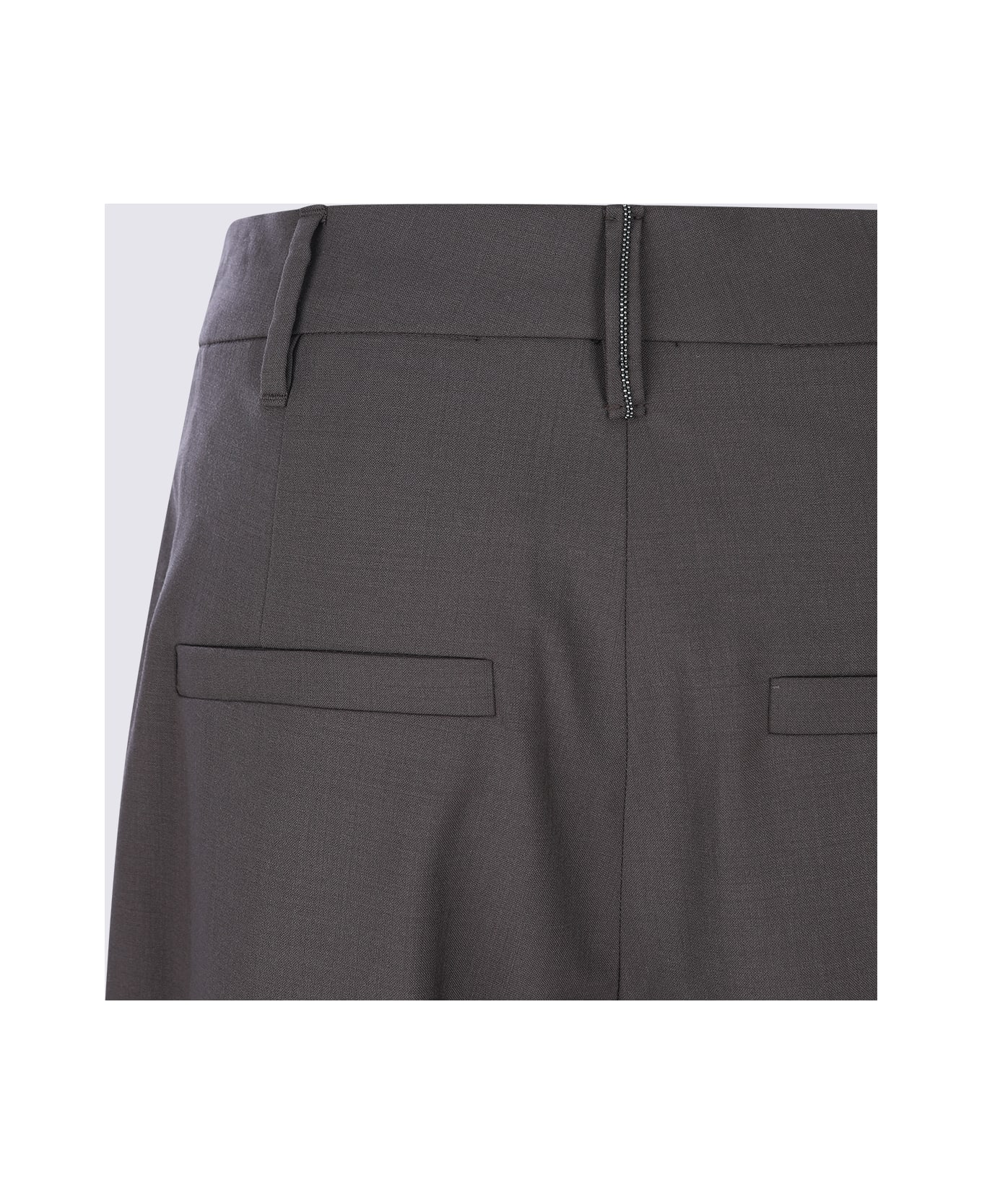Brunello Cucinelli Brown Wool Pants - CAFFE