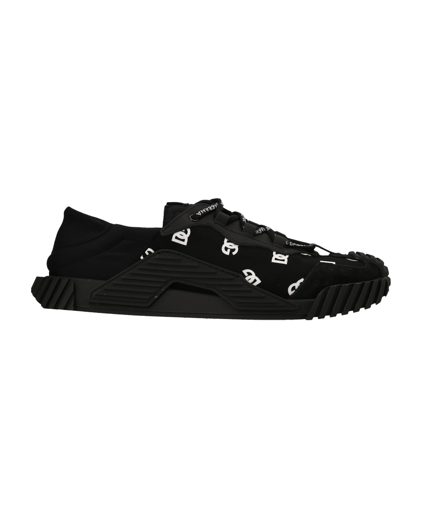 Dolce & Gabbana Logo Lycra Sneakers - White/Black シューズ