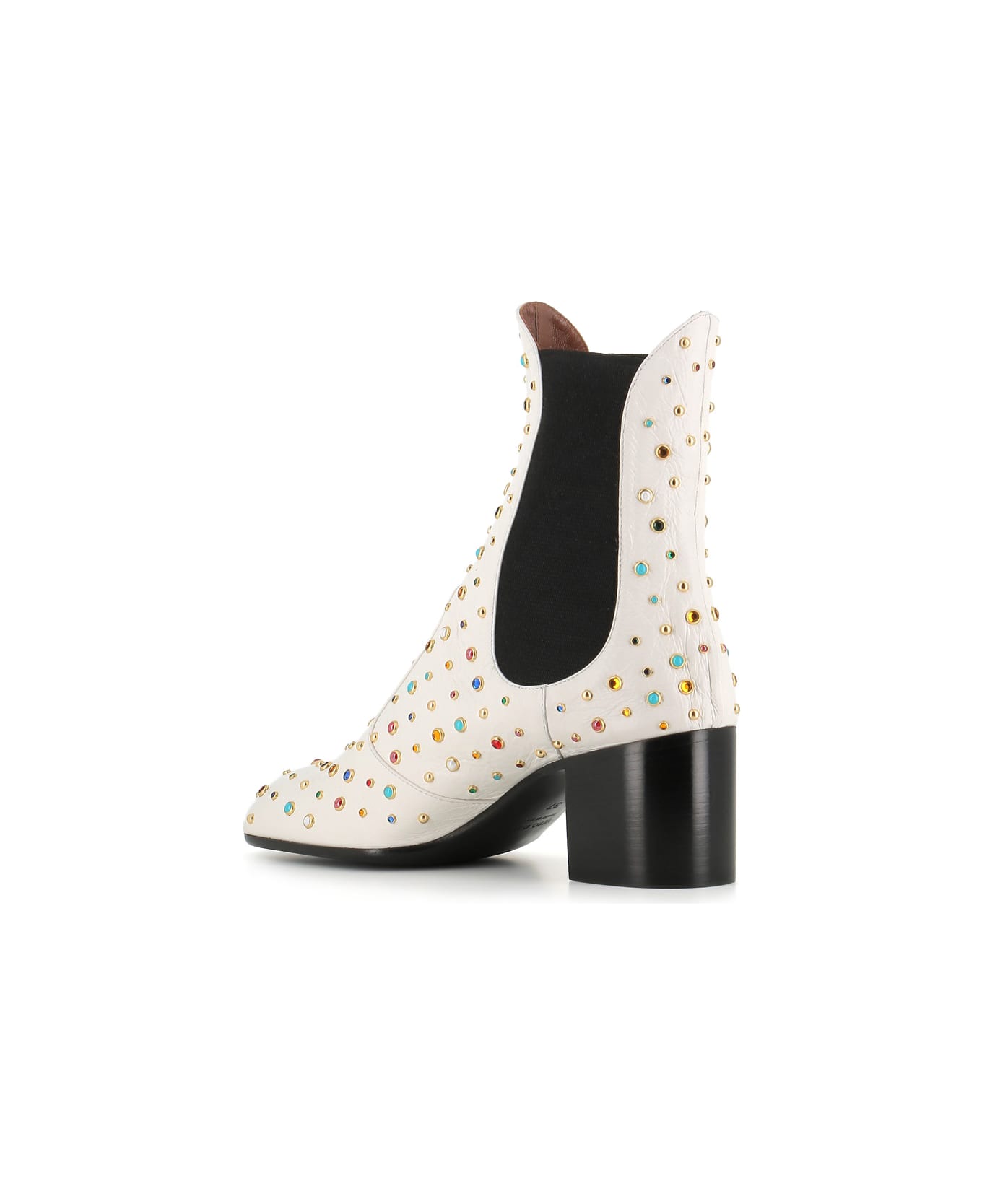 Laurence Dacade Boot Angie Multicolor Studs - White