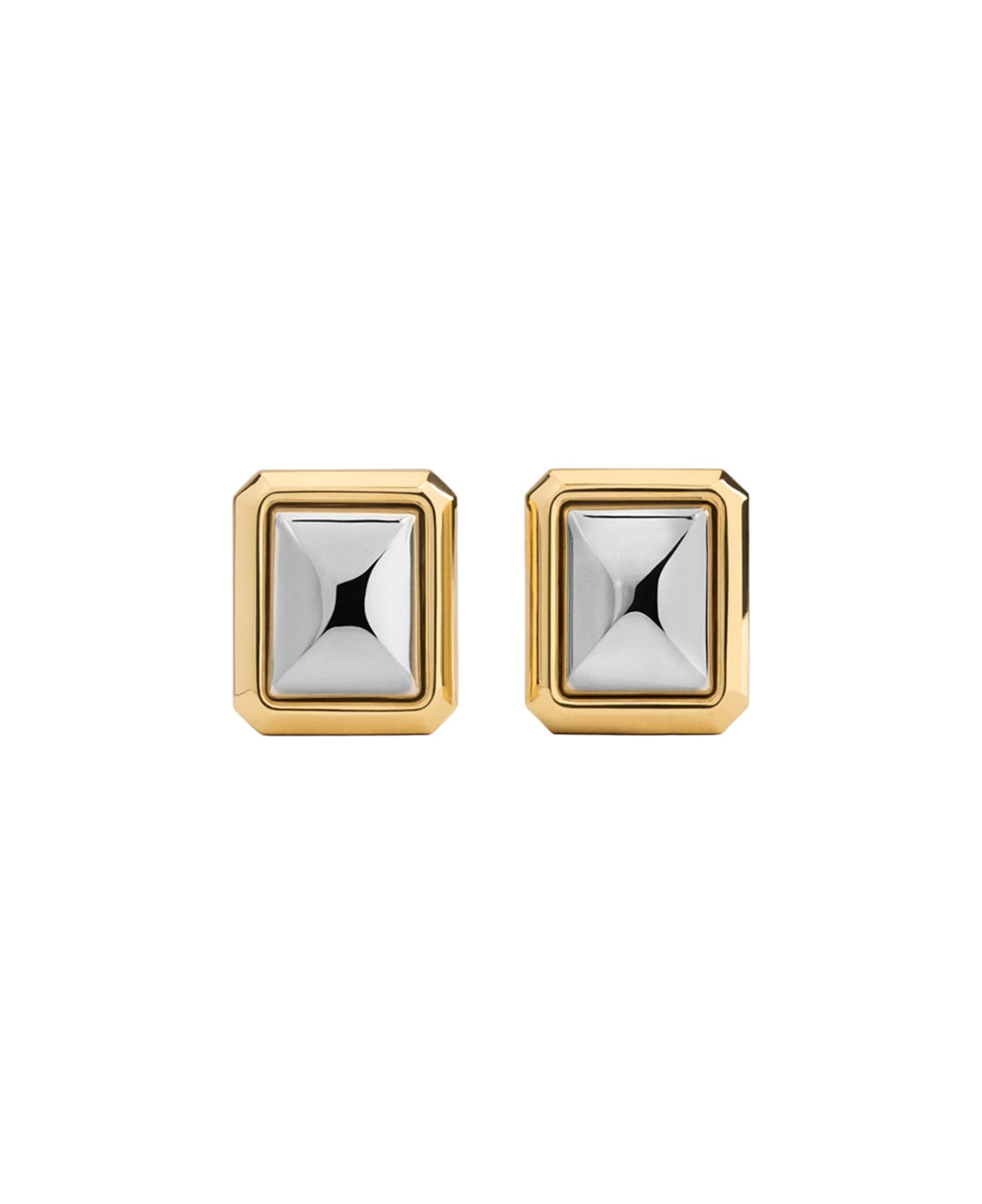 Jacquemus Carré Drop Earrings - SILVER / GOLD