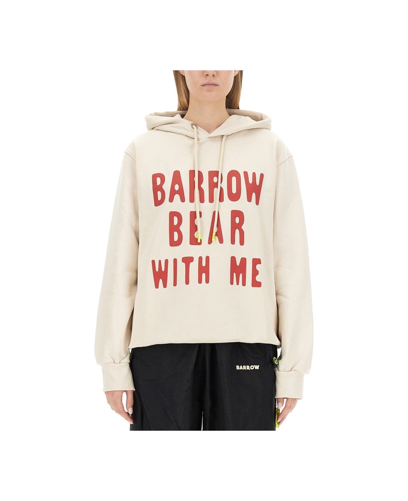 Barrow Sweatshirt With Logo - WHITE フリース