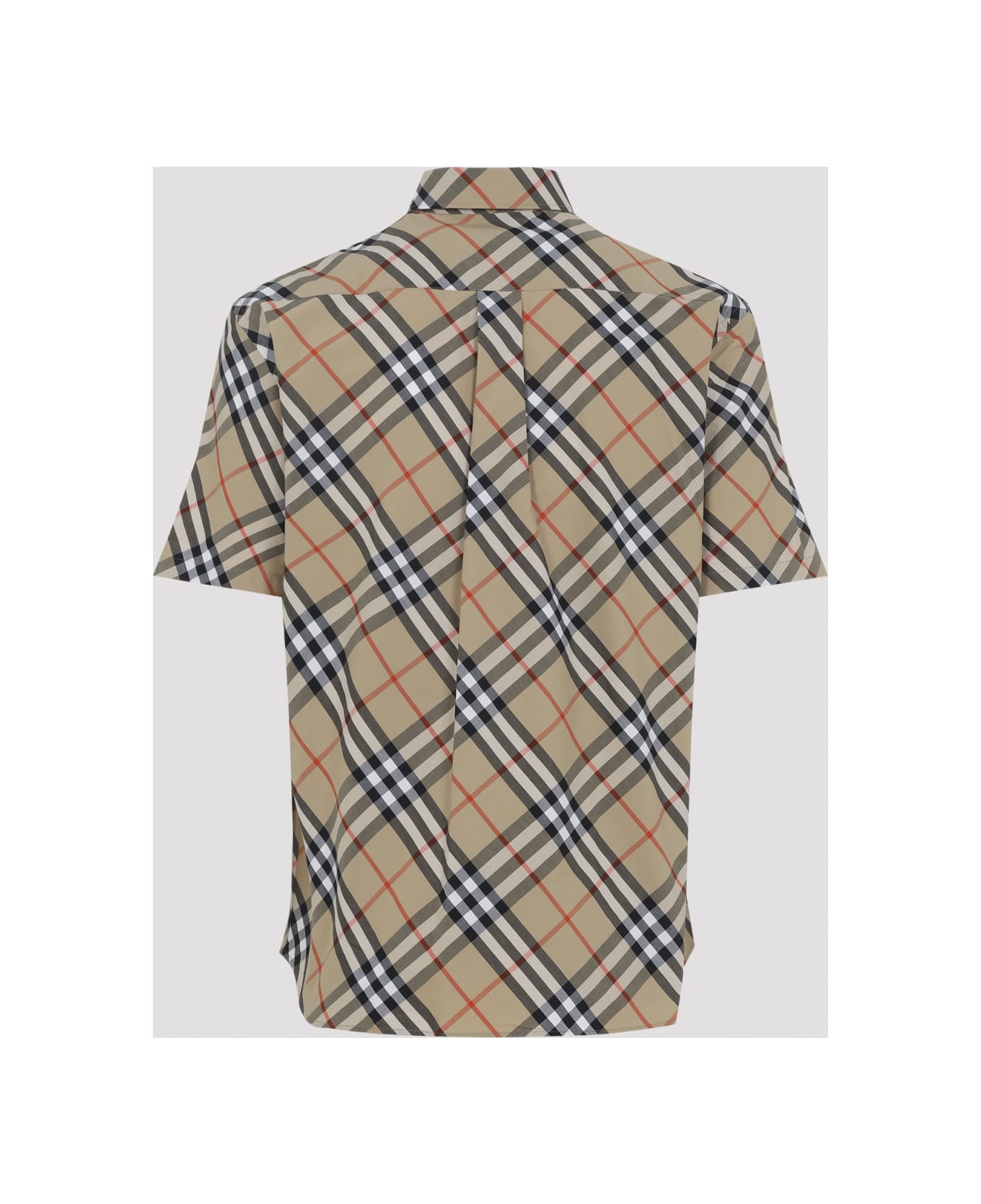 Burberry Ss Check Shirt - Sand Ip Check