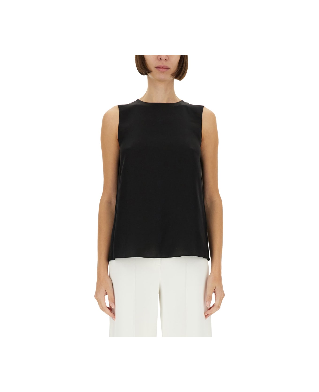 Theory Georgette Top - BLACK