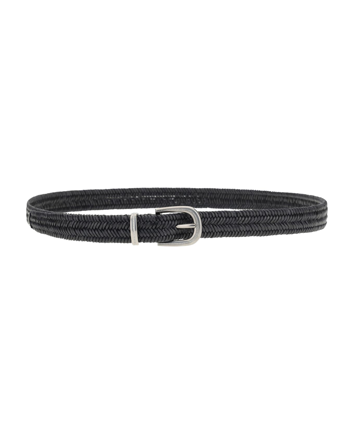 Brunello Cucinelli Braided Stretch Leather Belt
