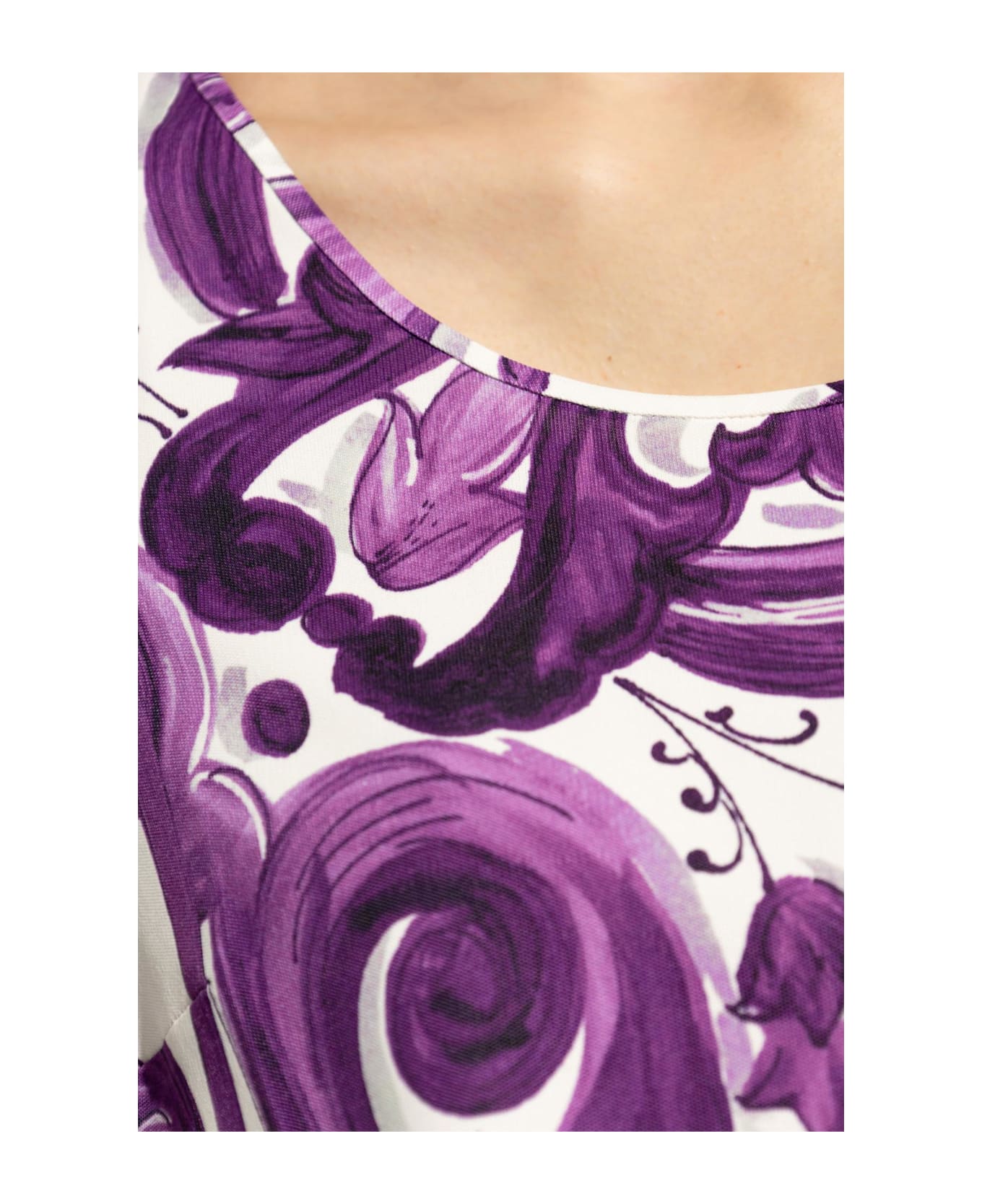 Dolce 
Gabbana Top With 
majolica
 Print - Purple