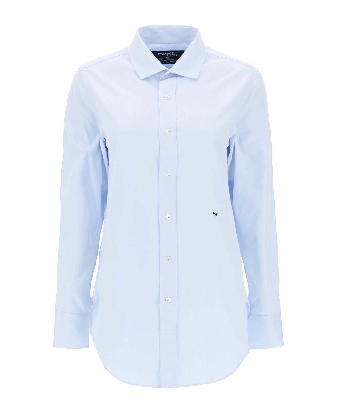 HommeGirls Cotton Twill Shirt - LIGHT BLUE (Light blue)