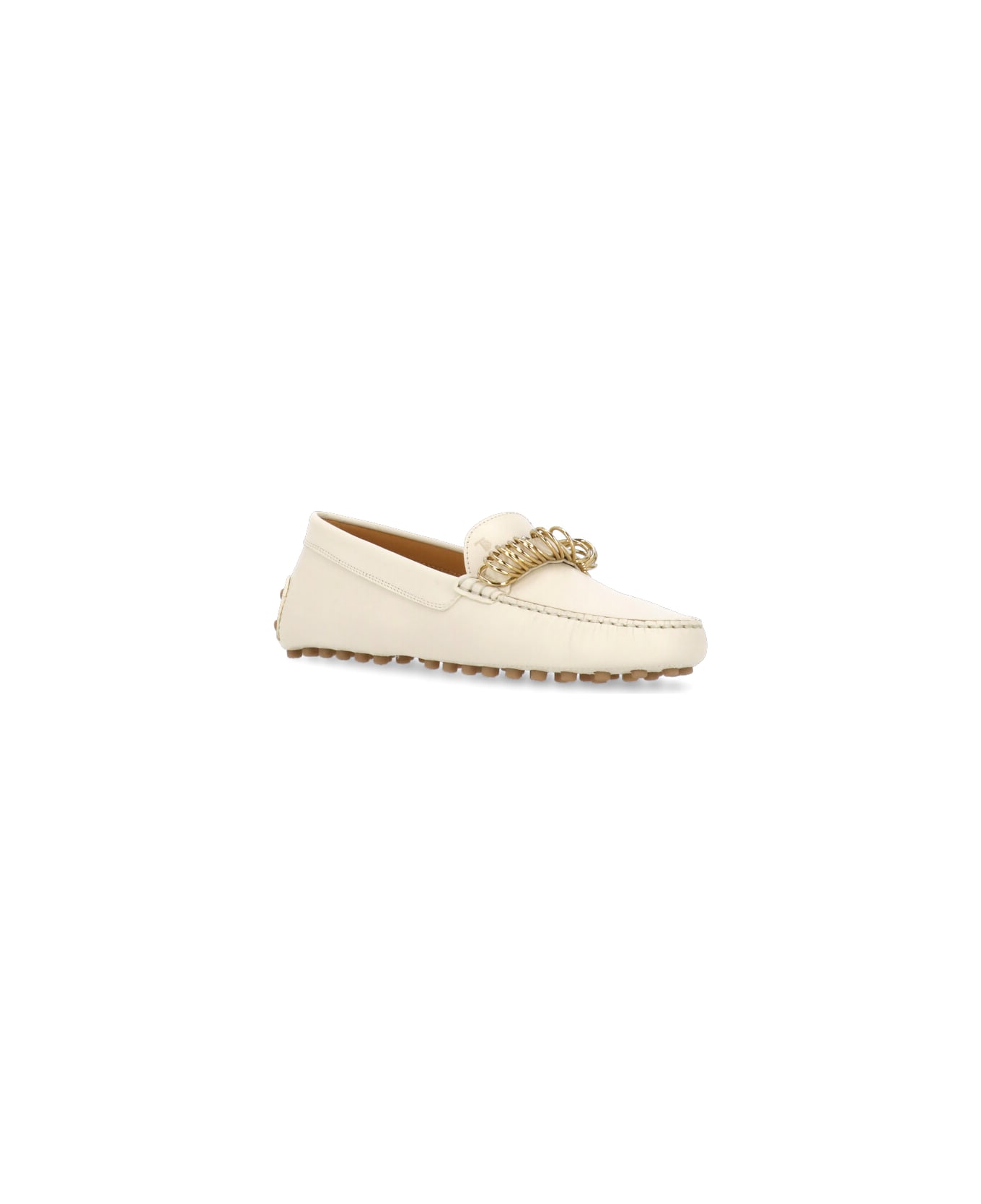 Tod's Leather Loafers - Ivory