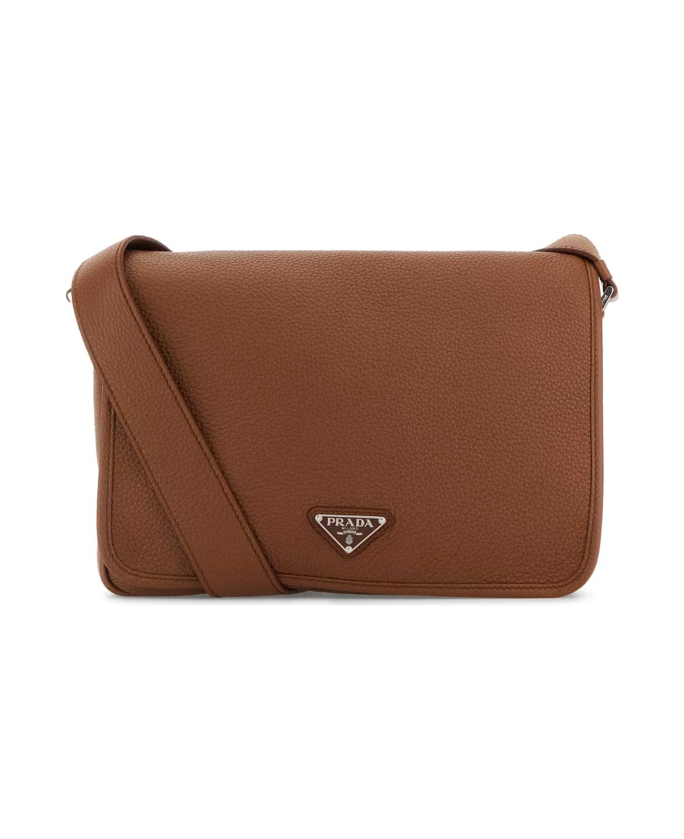 Prada Caramel Leather Crossbody Bag - COGNAC
