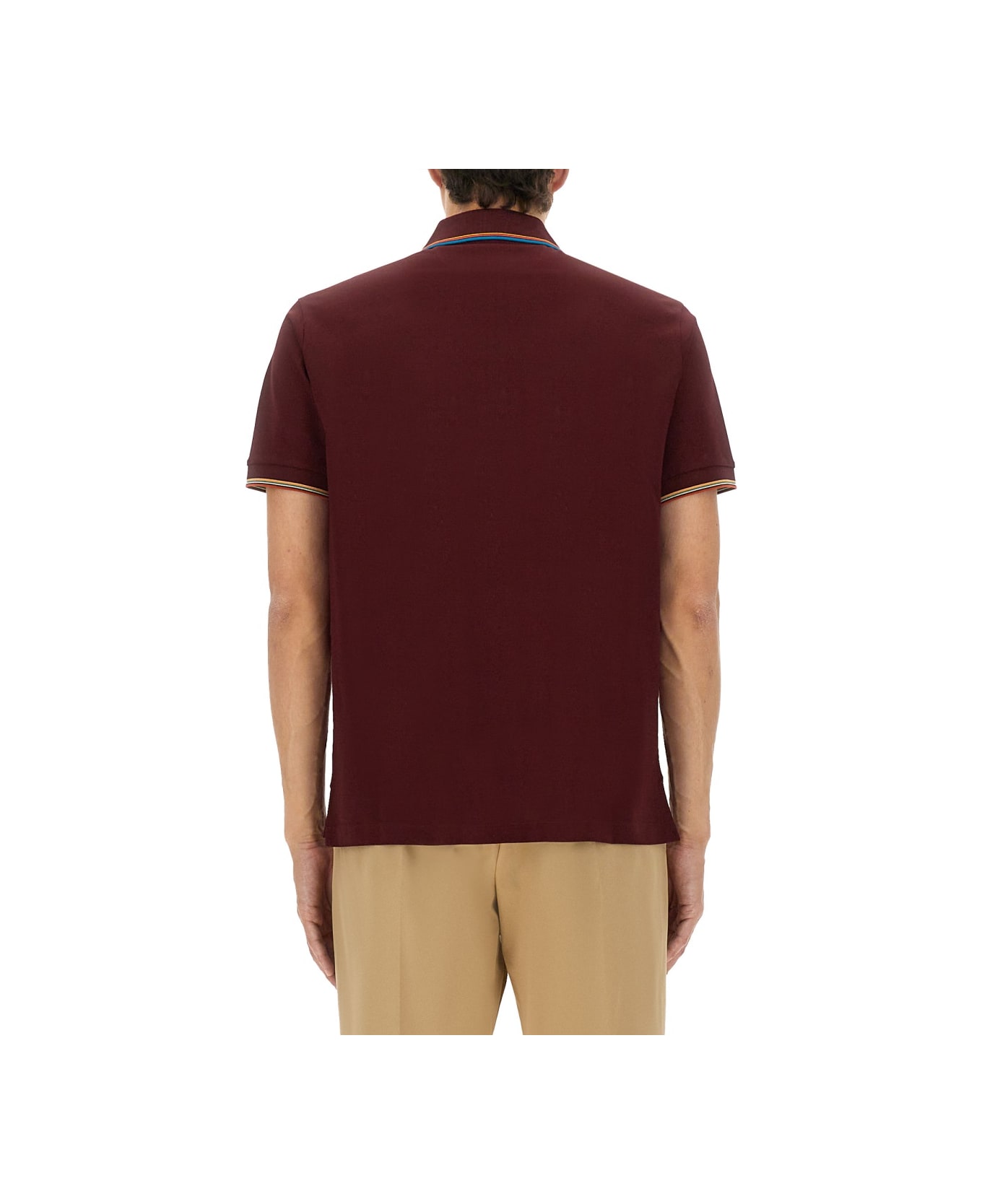 Paul Smith Zip Polo. - RED