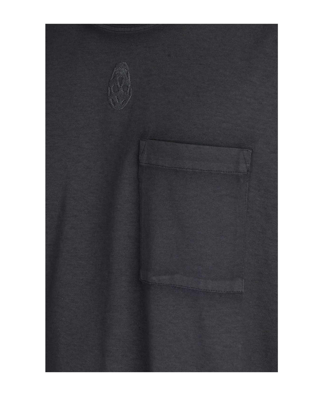 Skull Embroidered Crewneck T-shirt - Thumbnail 1
