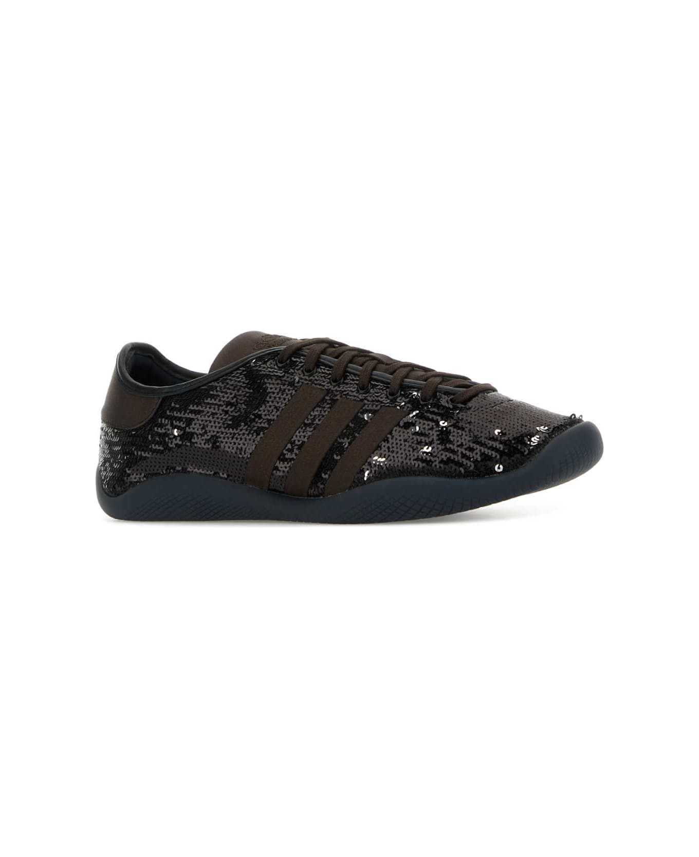 Adidas Embellished Fabric Wales Bonner X Adidas Karintha Sneakers - COREBLACKSILVERMETDARKBROWN