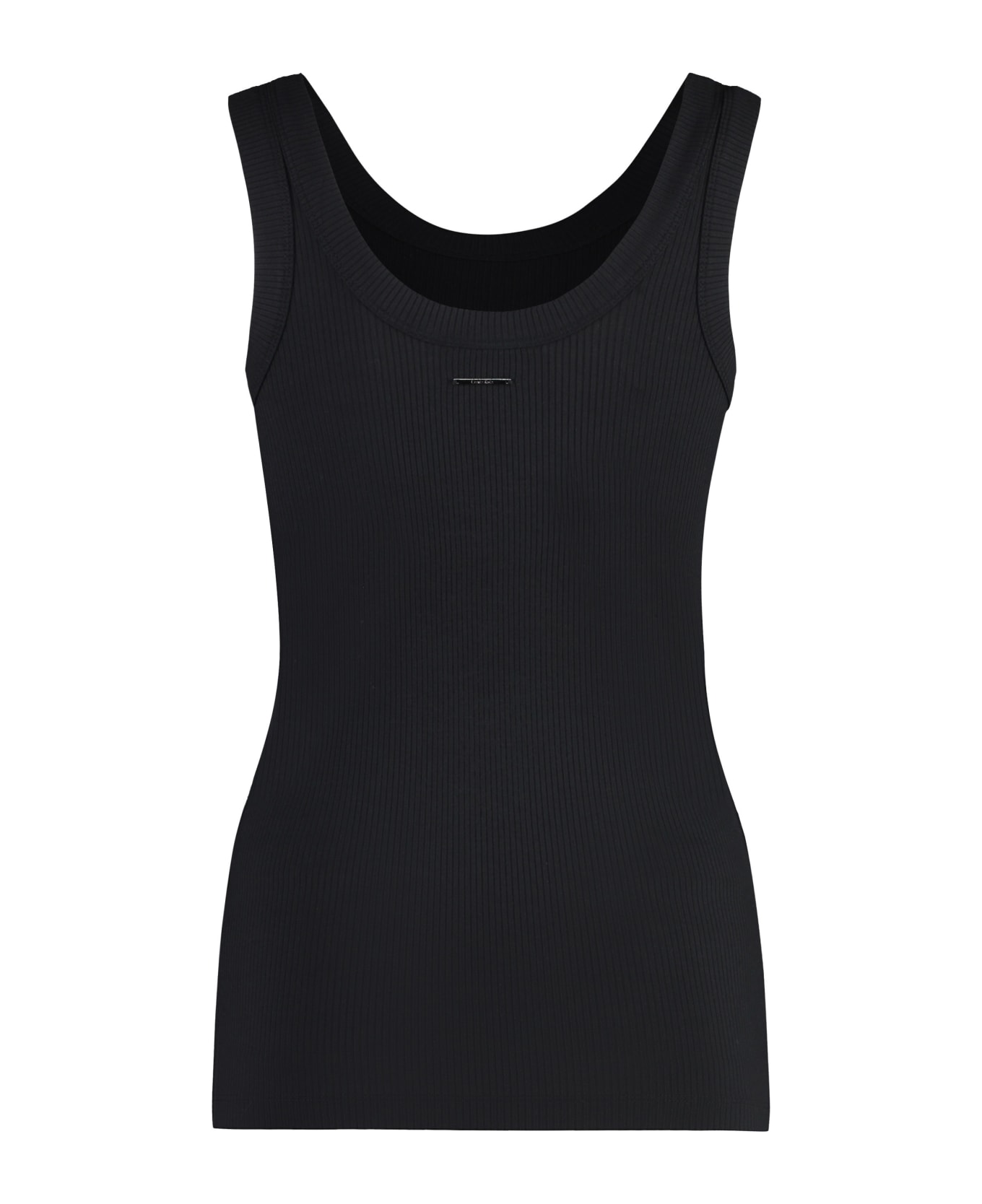 Calvin Klein Ribbed Tank Top - black タンクトップ