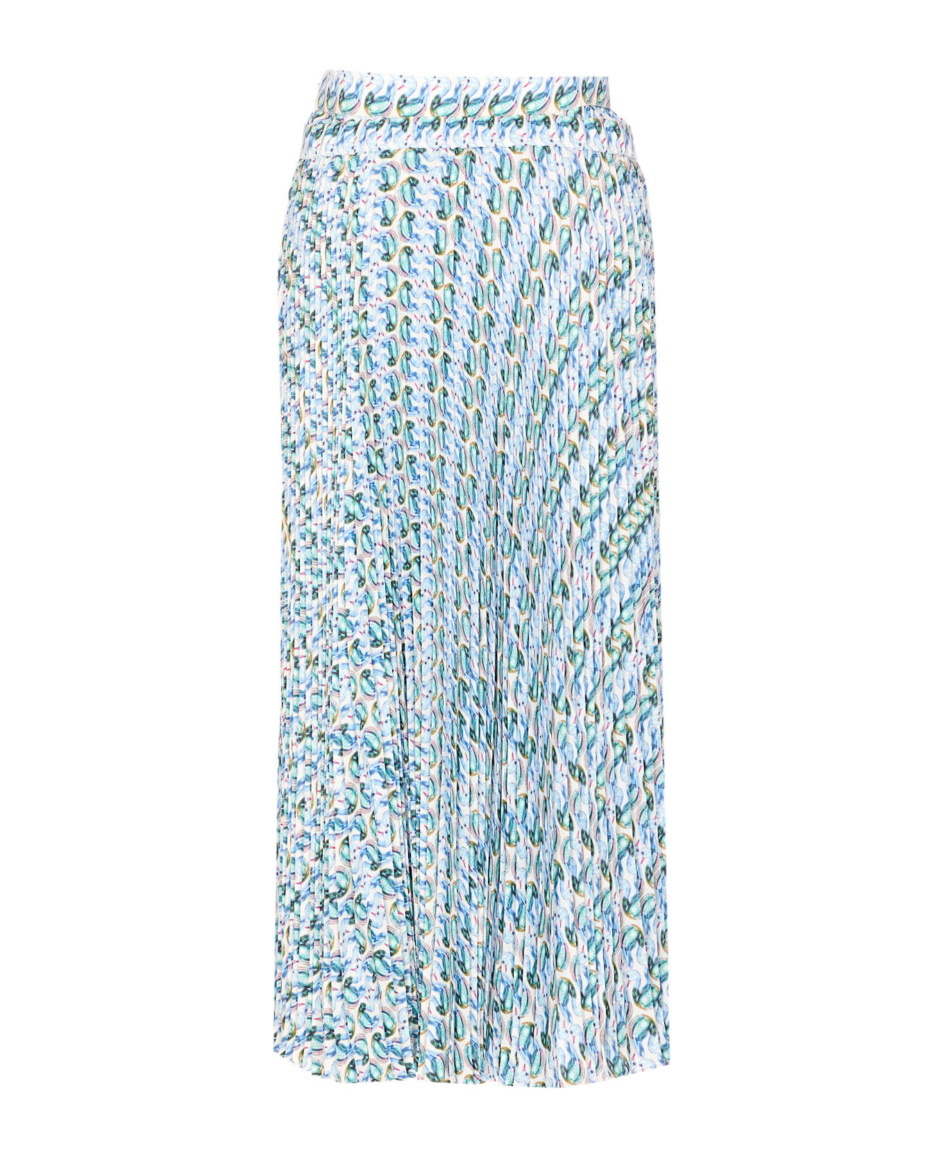 Tory Burch Pleated Viscose Skirt - Blue