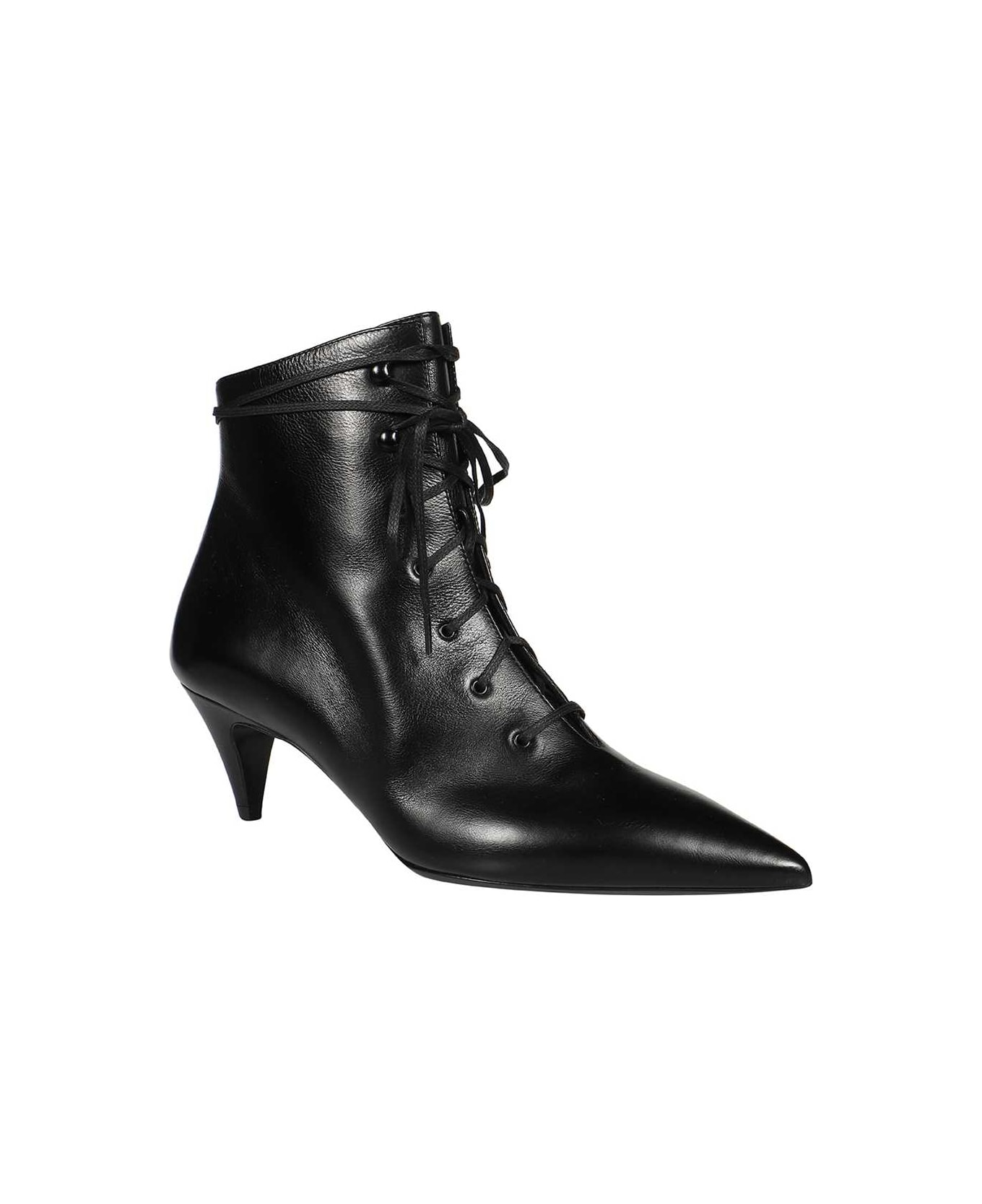 Saint Laurent Leather Ankle Boots - black ブーツ